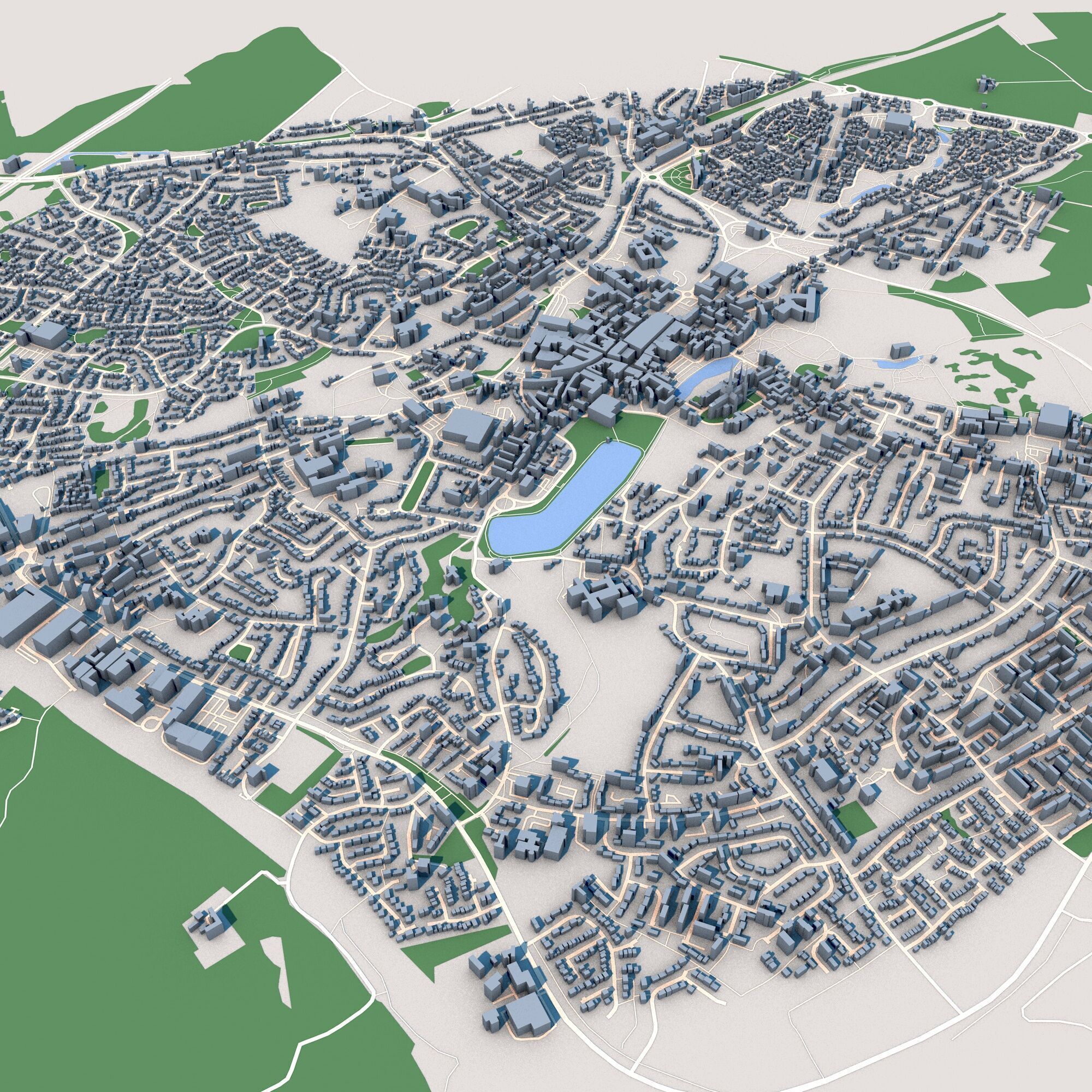 Lichfield City England 3D model_7