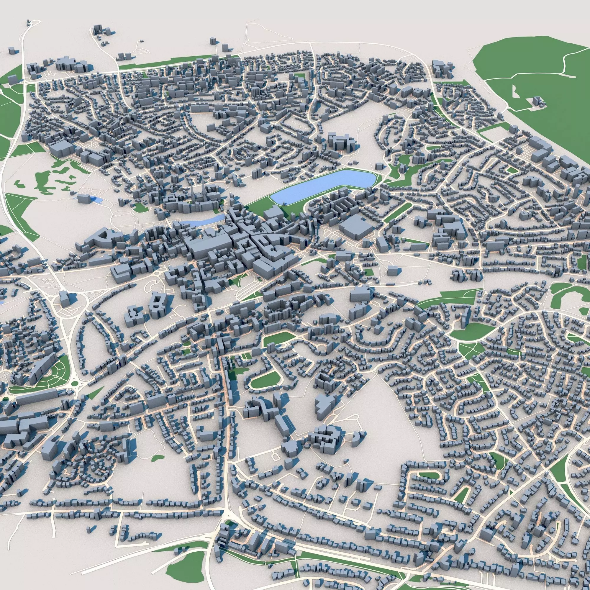 Lichfield City England 3D model_0