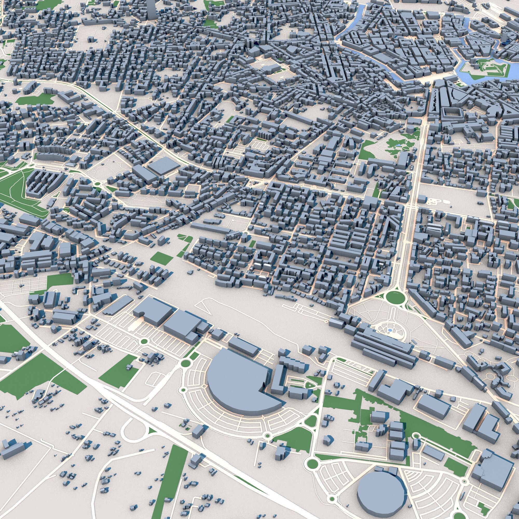 Livorno City Italy 3D model_9