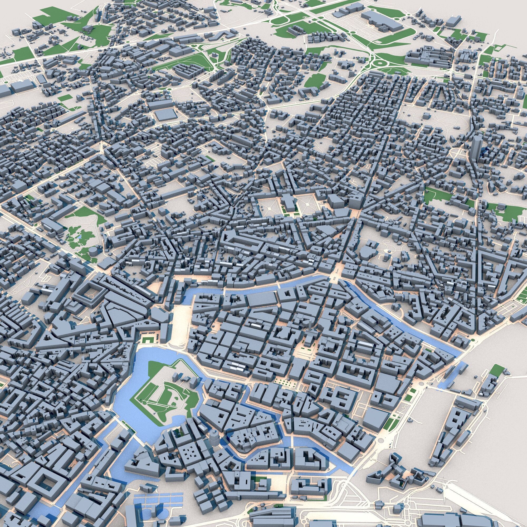 Livorno City Italy 3D model_6