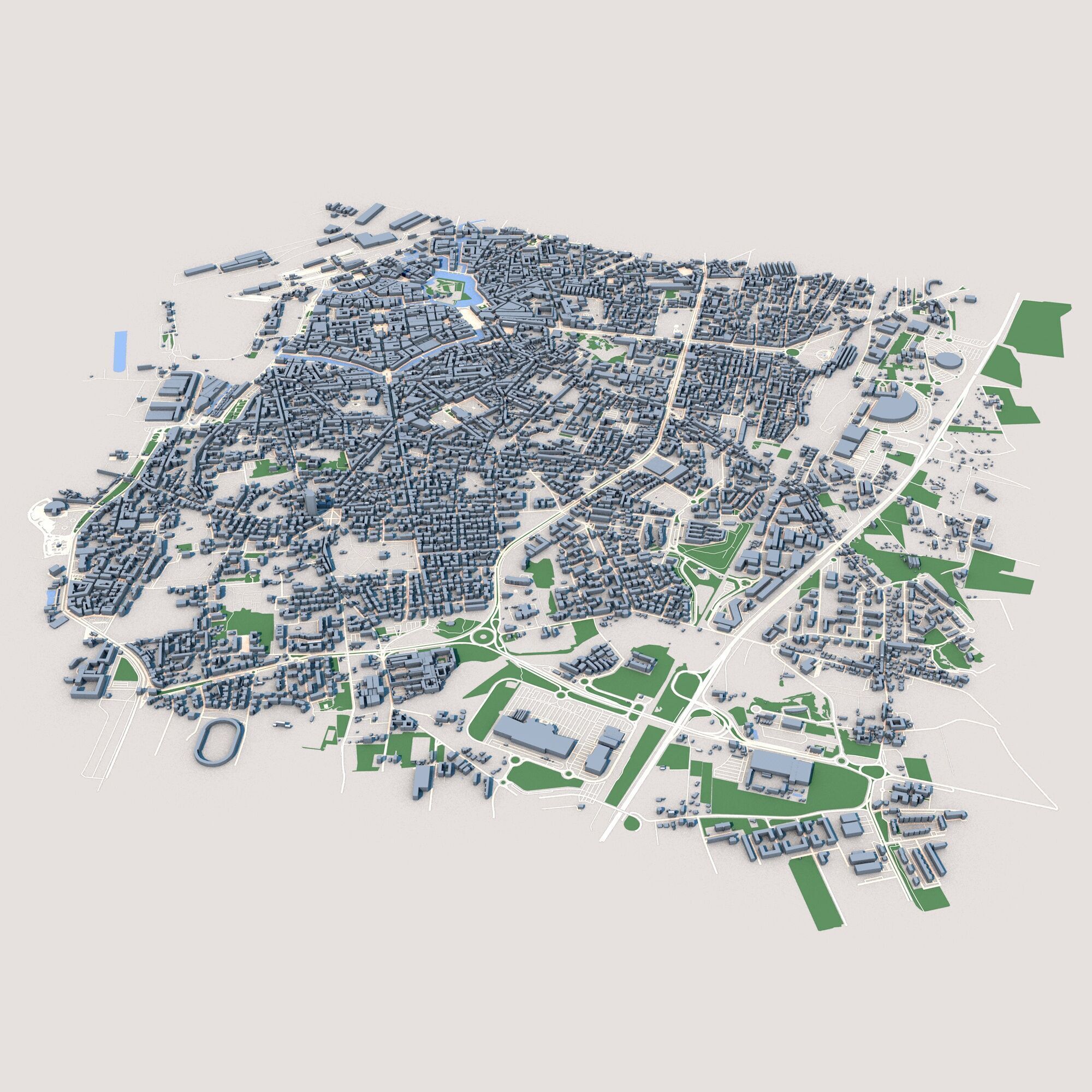 Livorno City Italy 3D model_10