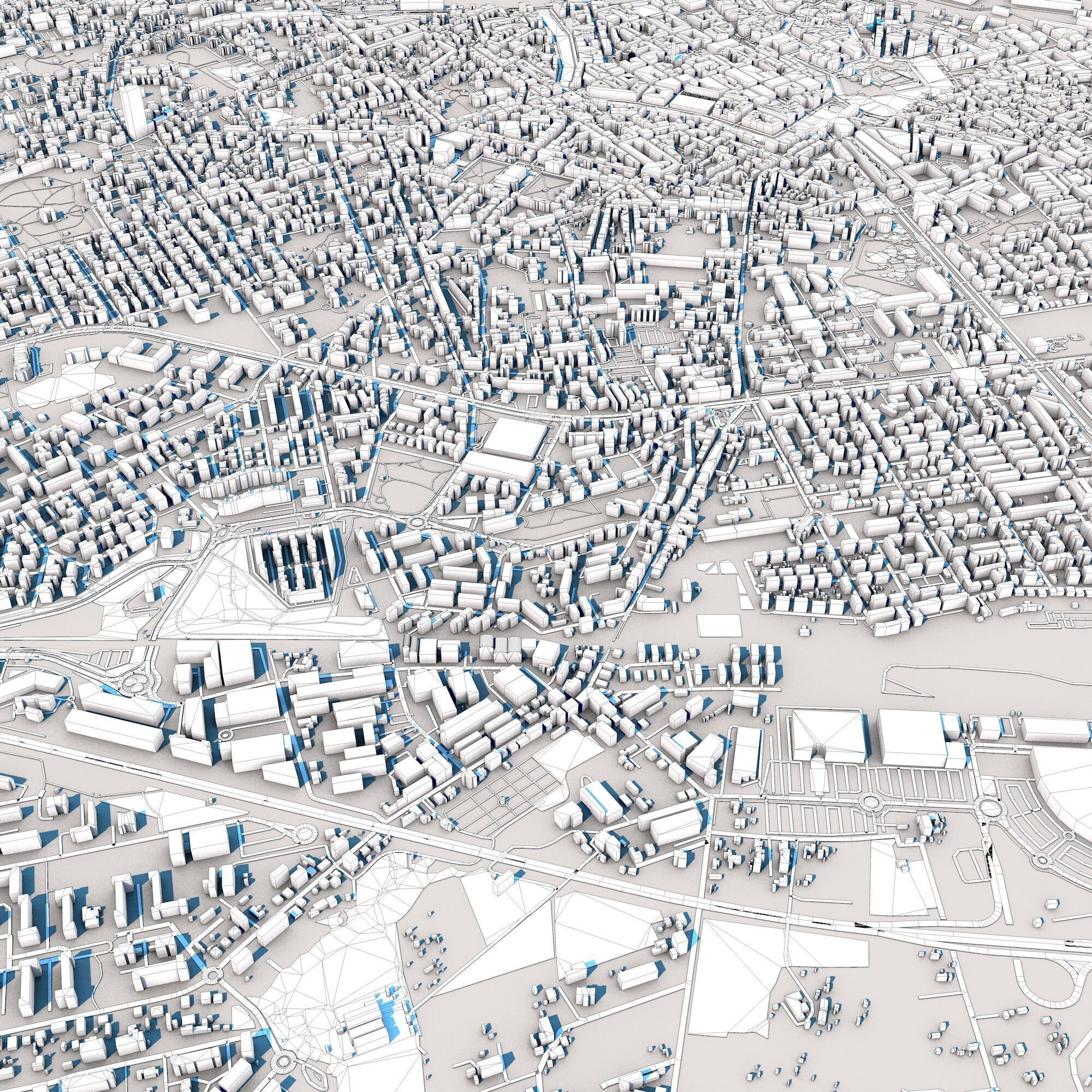 Livorno City Italy 3D model_11