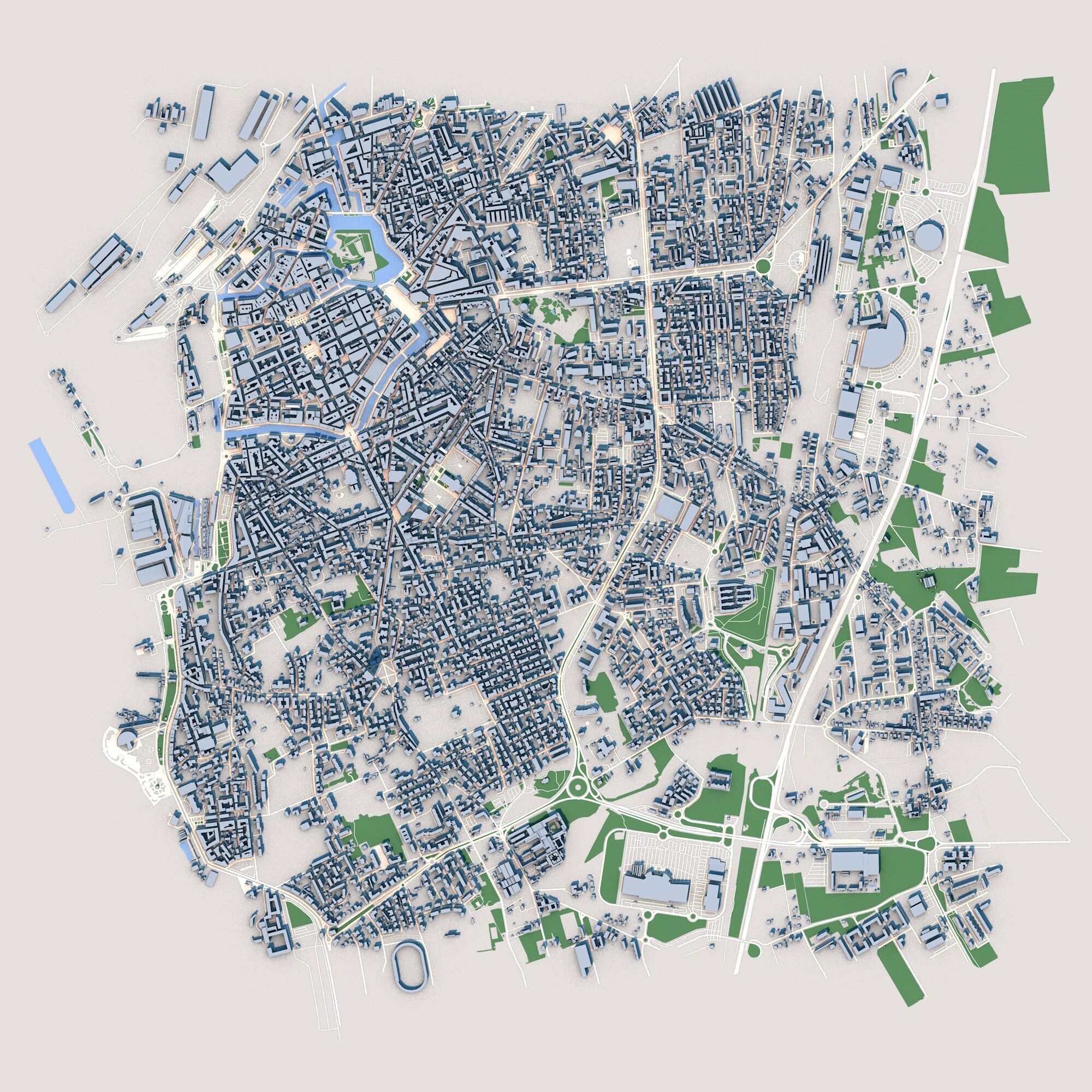 Livorno City Italy 3D model_1