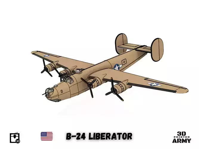 Consolidated B-24 LIBERATOR  - STL files for 3D printer