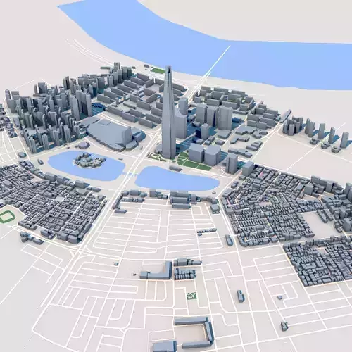 Lotte World Tower Parc1 Tower Seoul Korea 3D model
