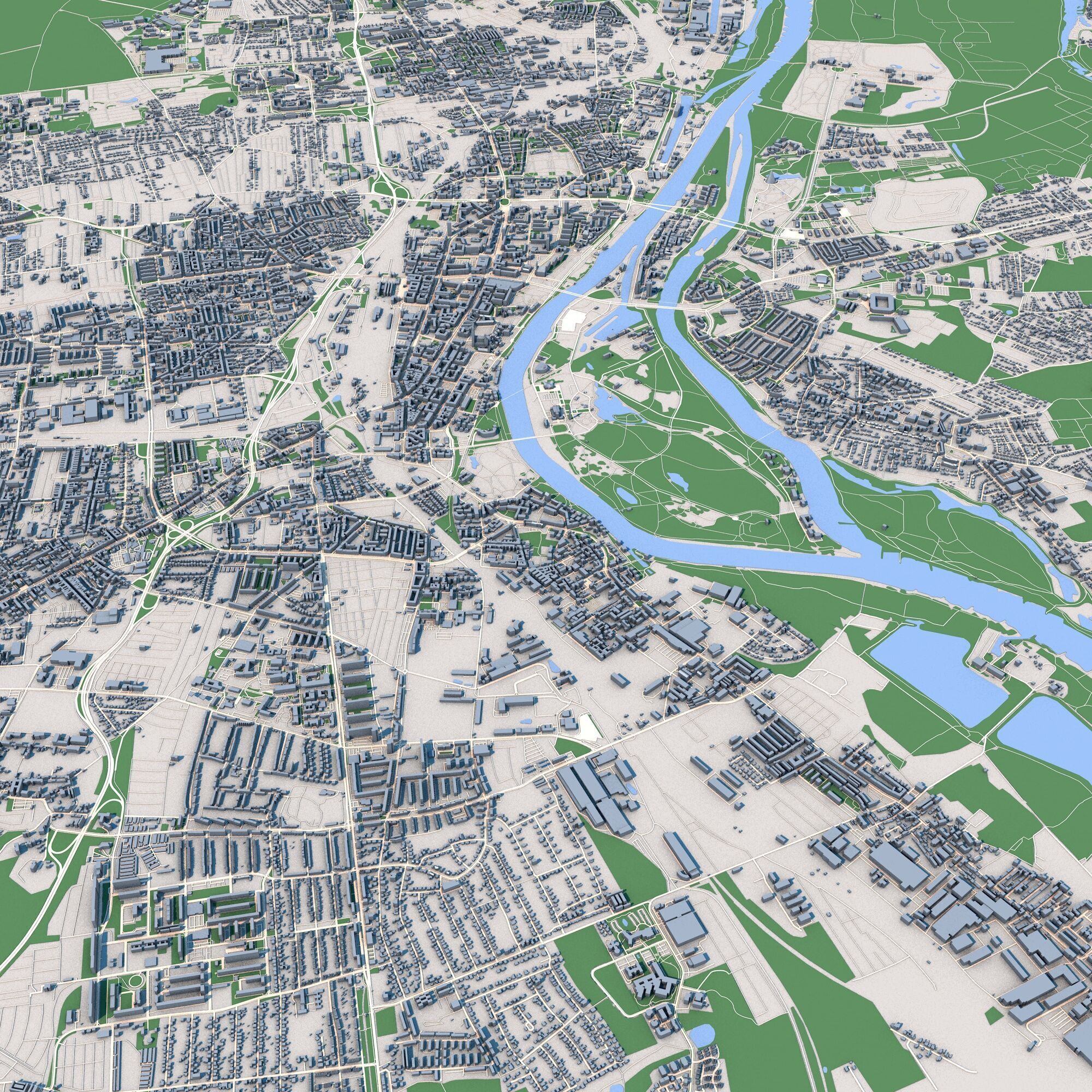 Magdeburg City Germany 3D model_4