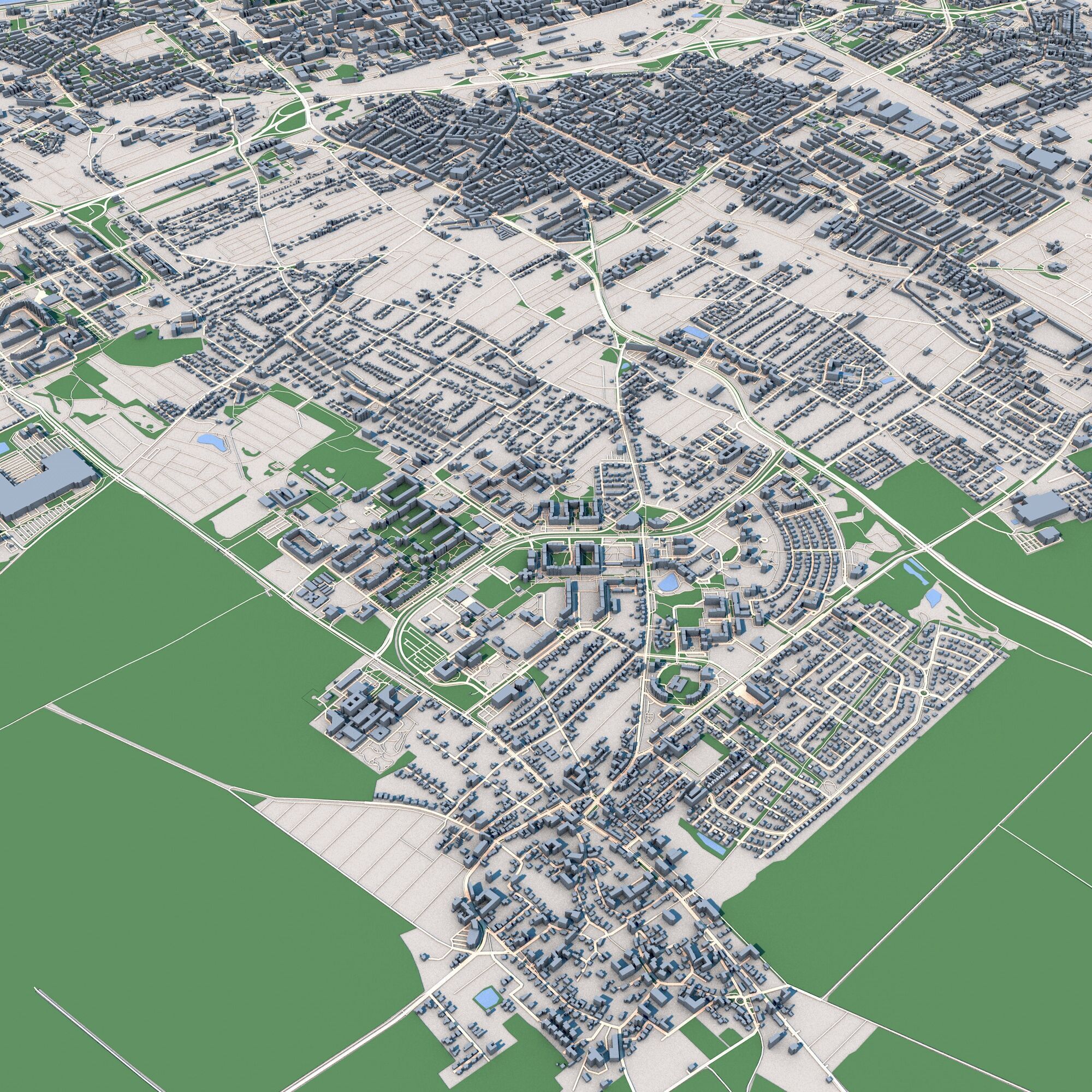 Magdeburg City Germany 3D model_7