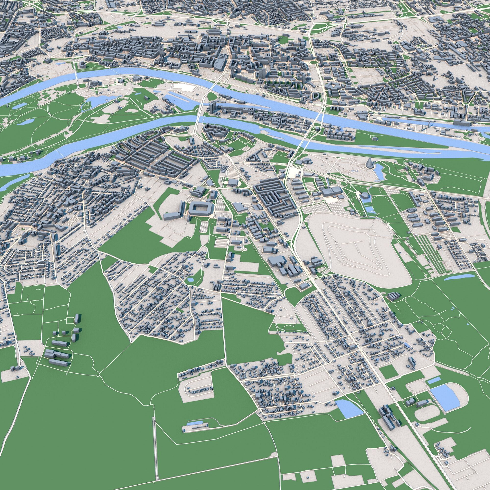 Magdeburg City Germany 3D model_11
