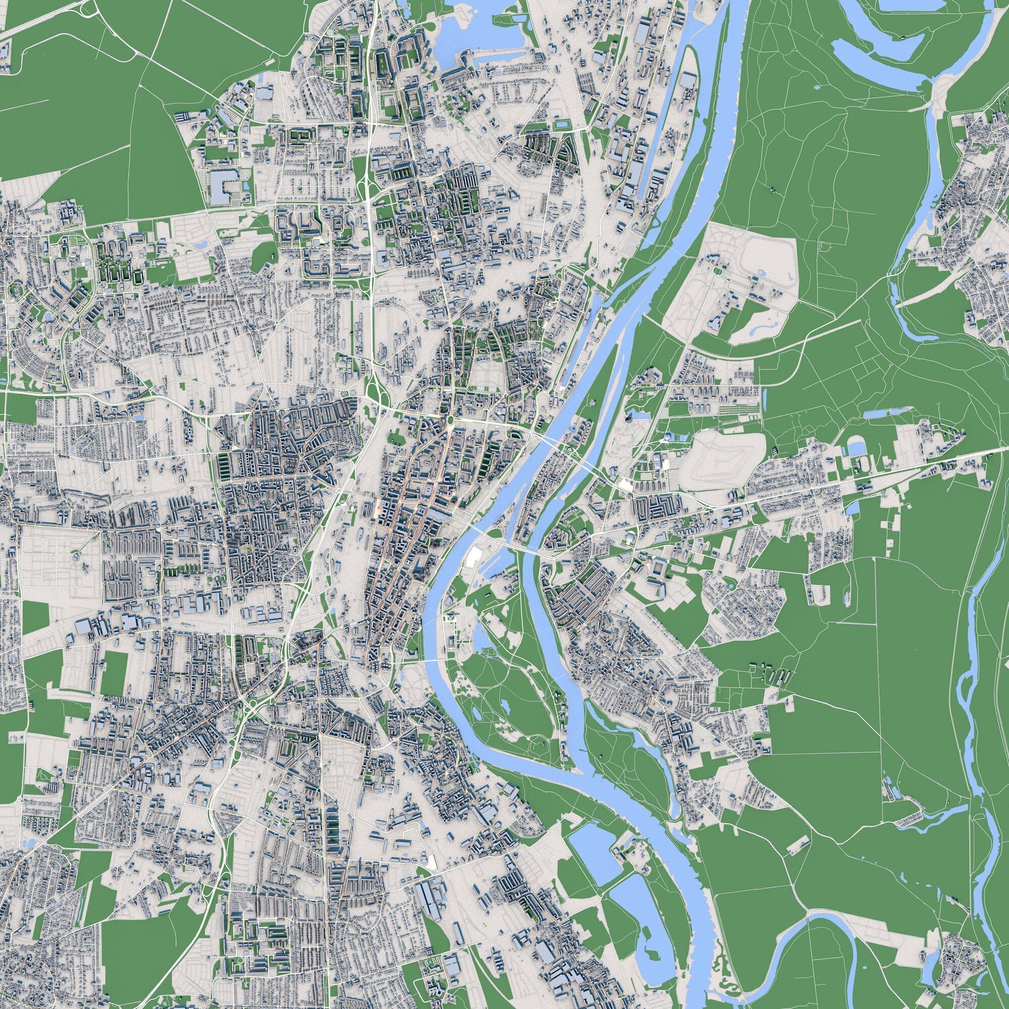 Magdeburg City Germany 3D model_3