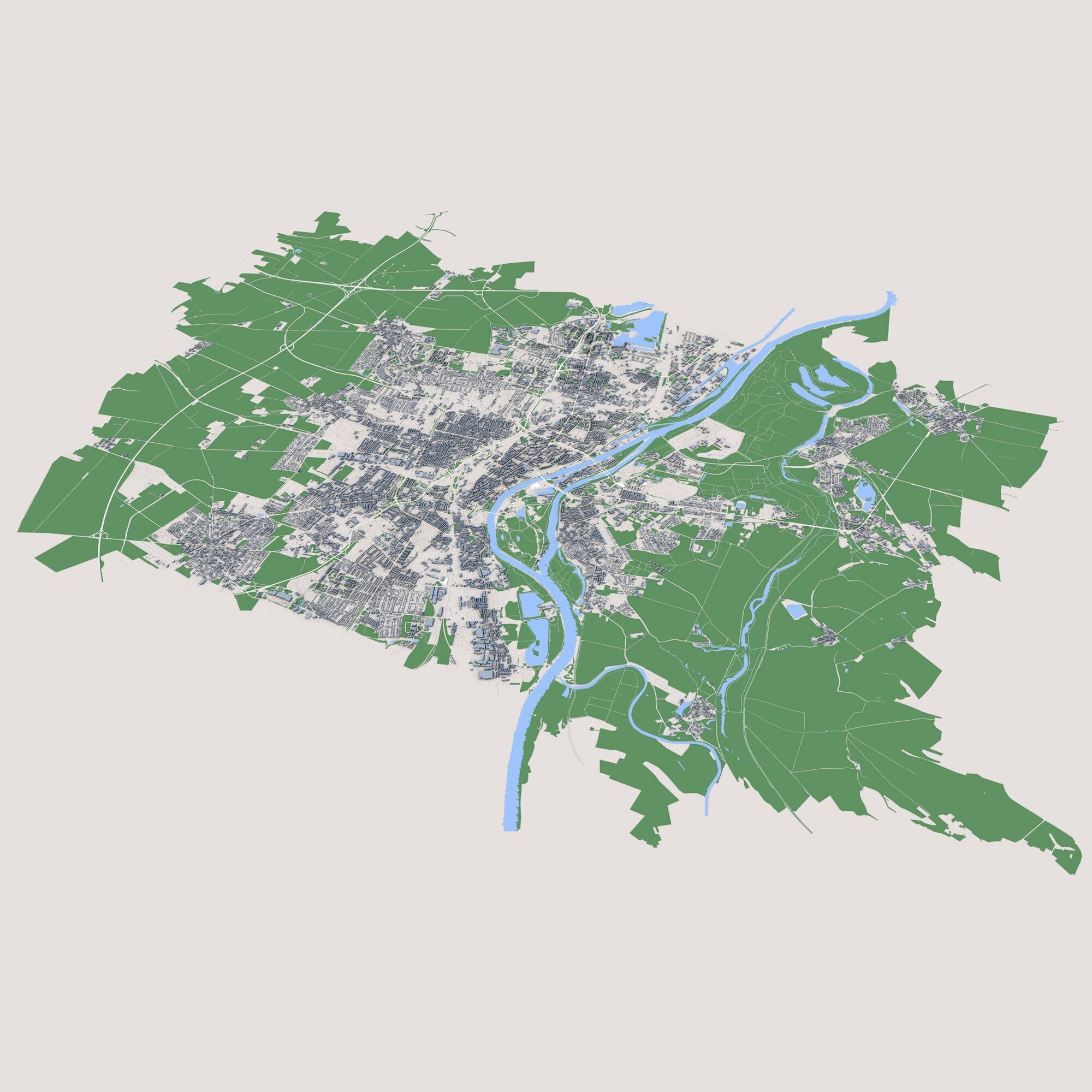 Magdeburg City Germany 3D model_1