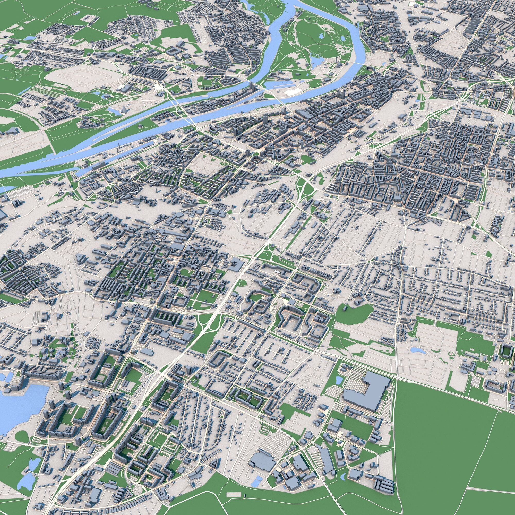 Magdeburg City Germany 3D model_8