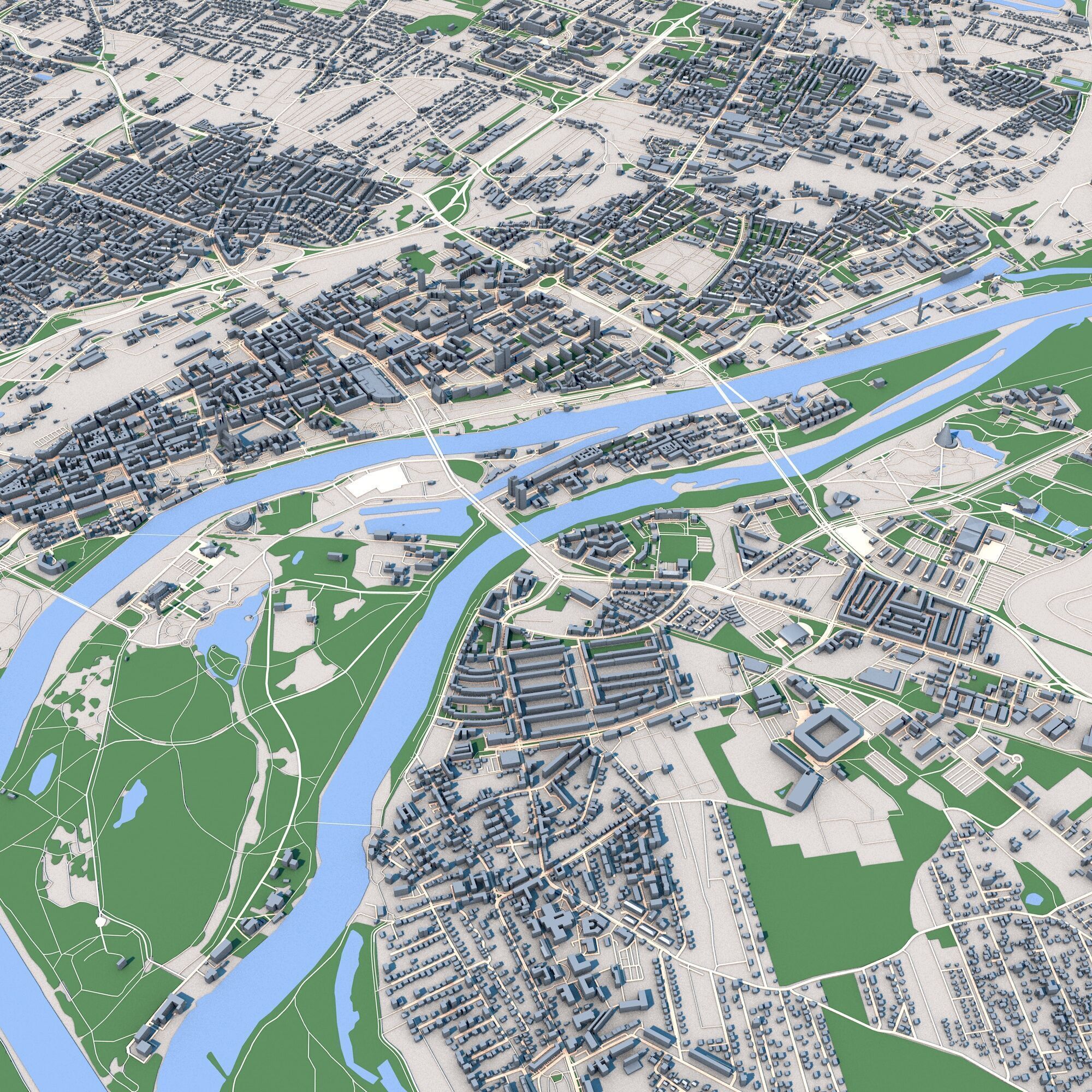 Magdeburg City Germany 3D model_12