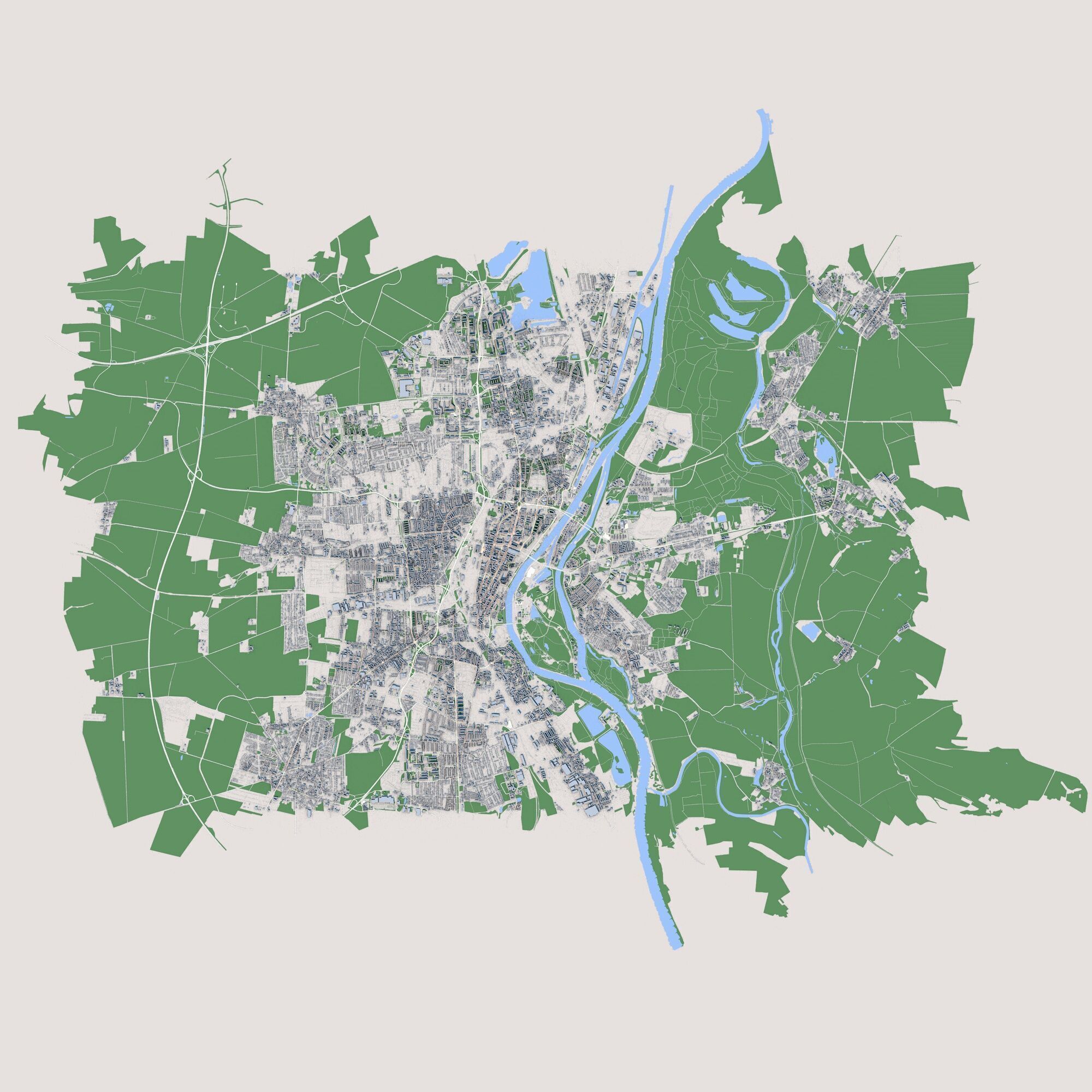 Magdeburg City Germany 3D model_2