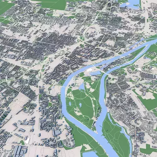 Magdeburg City Germany 3D model