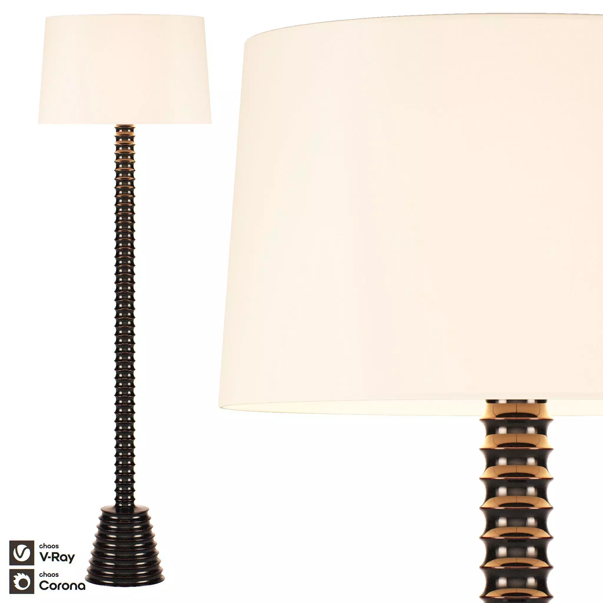 Floor Lamp Louise 3D model