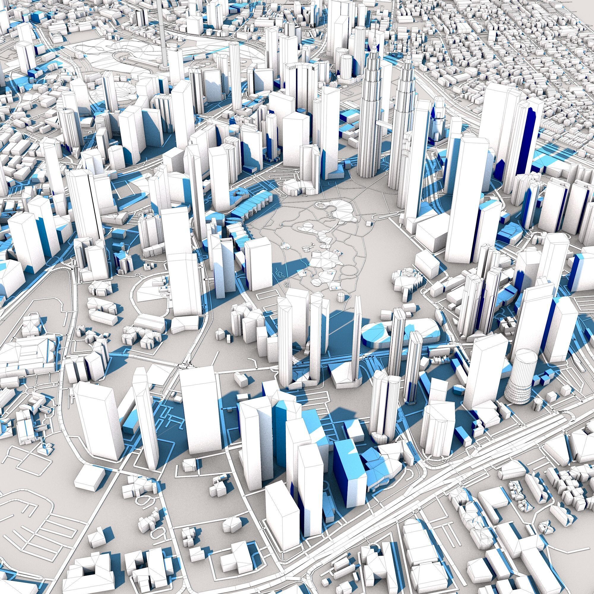 Merdeka 118 Petronas Towers Kuala Lumpur Malaysia 3D model_10