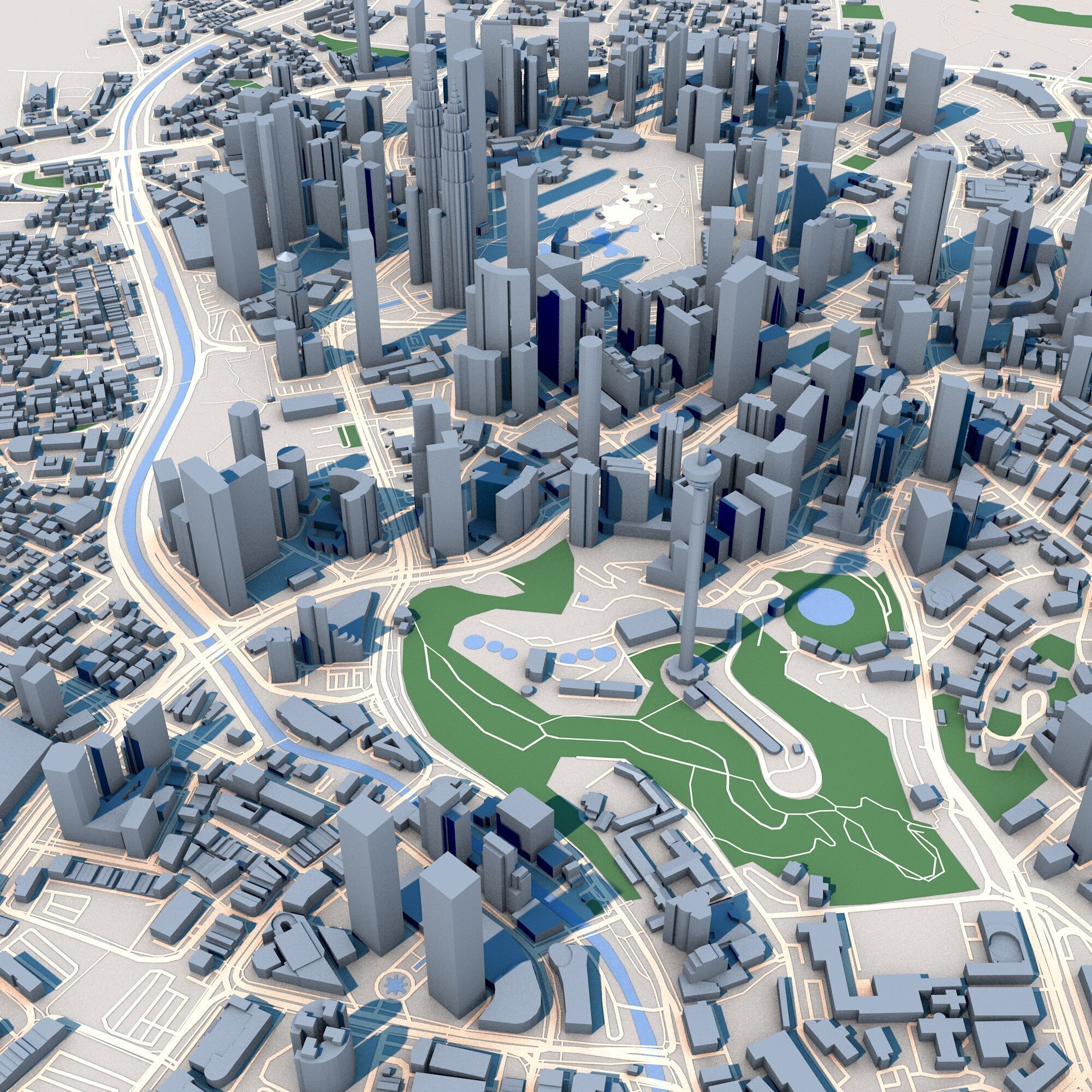 Merdeka 118 Petronas Towers Kuala Lumpur Malaysia 3D model_8