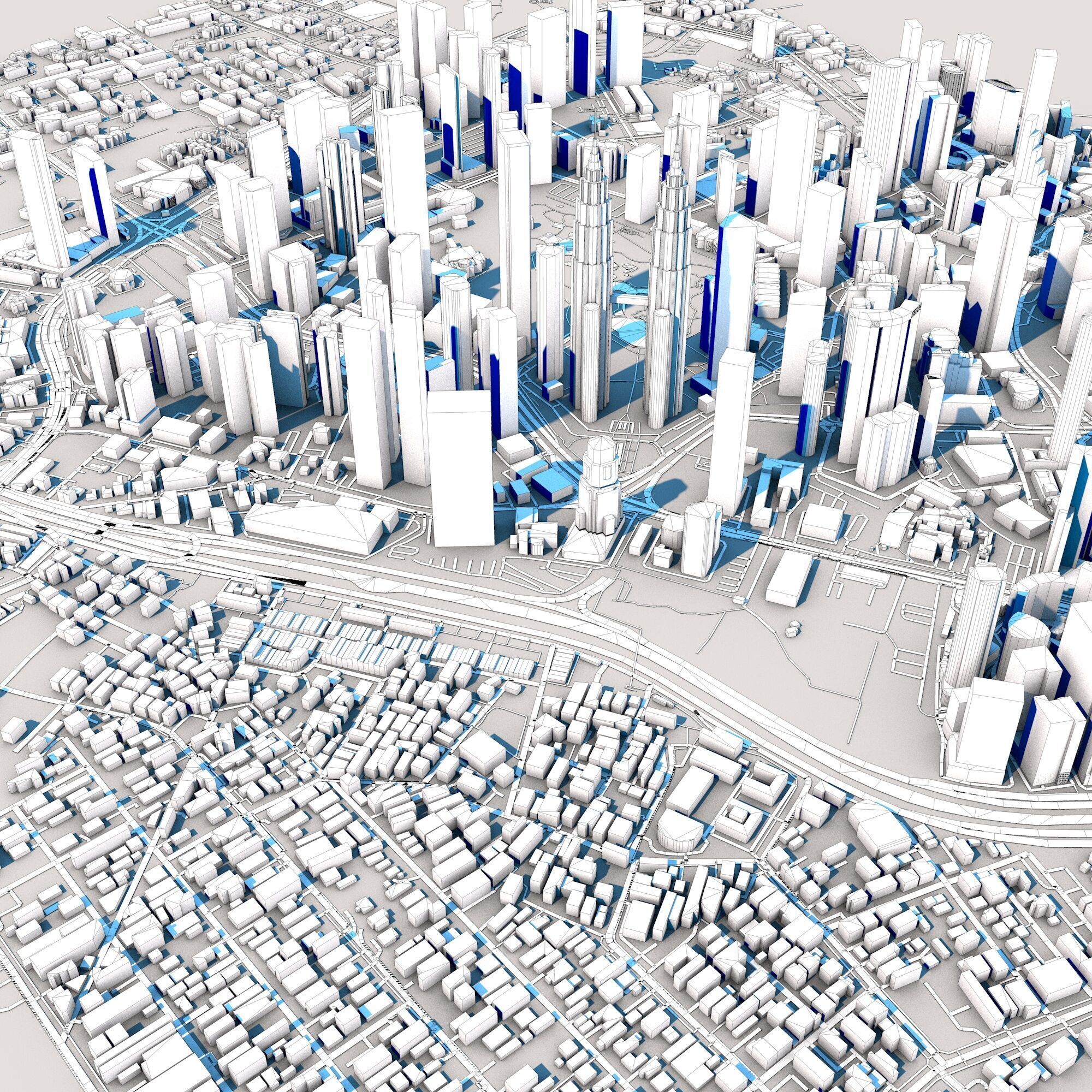 Merdeka 118 Petronas Towers Kuala Lumpur Malaysia 3D model_9