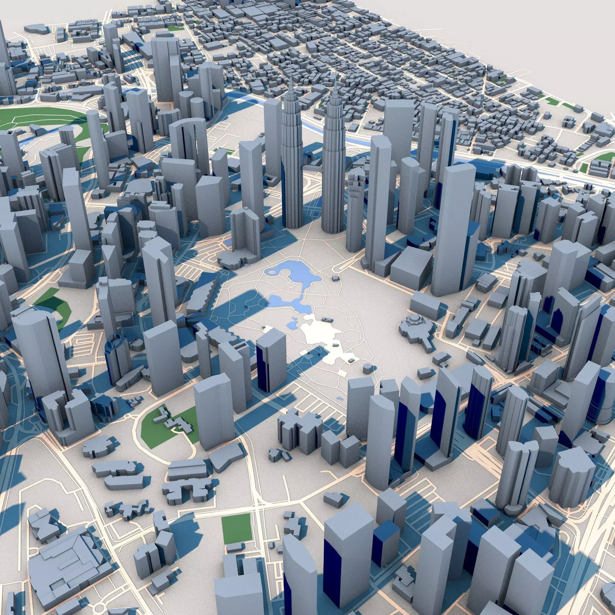 Merdeka 118 Petronas Towers Kuala Lumpur Malaysia 3D model_0