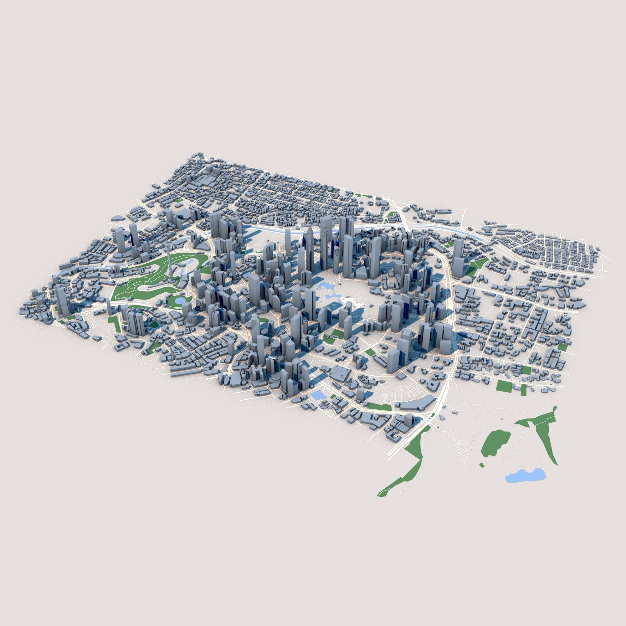 Merdeka 118 Petronas Towers Kuala Lumpur Malaysia 3D model_1