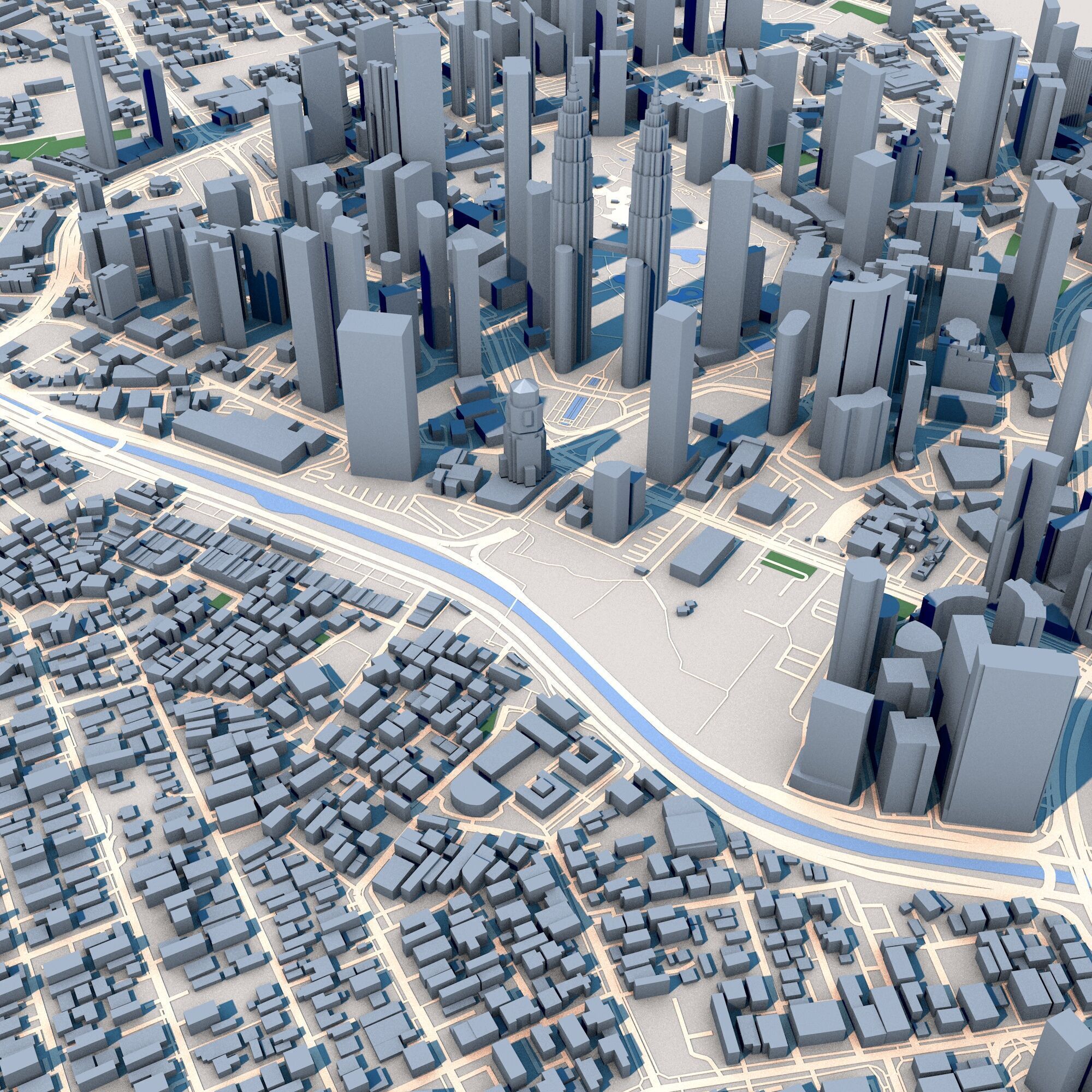 Merdeka 118 Petronas Towers Kuala Lumpur Malaysia 3D model_7