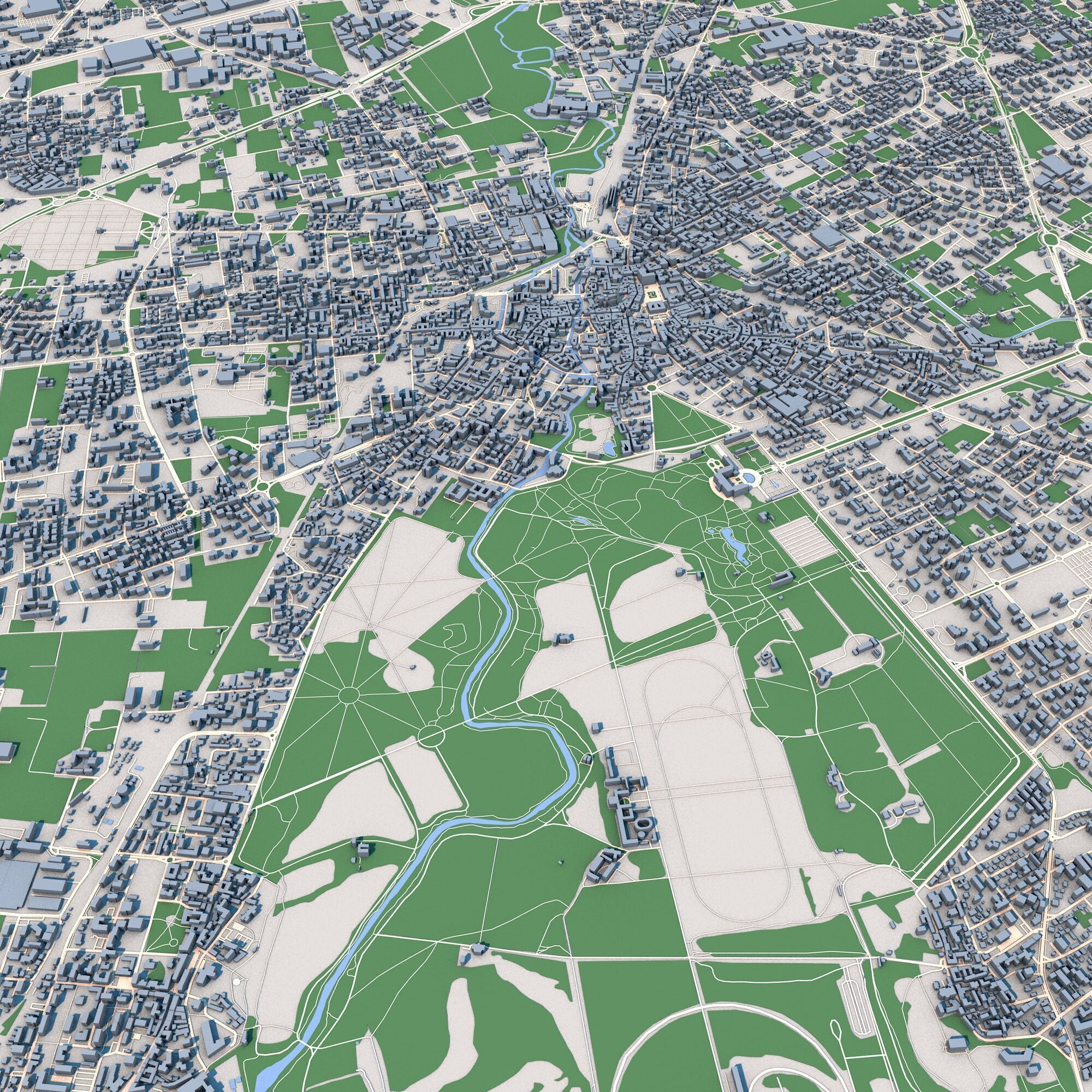 Monza City Italy 3D model_6