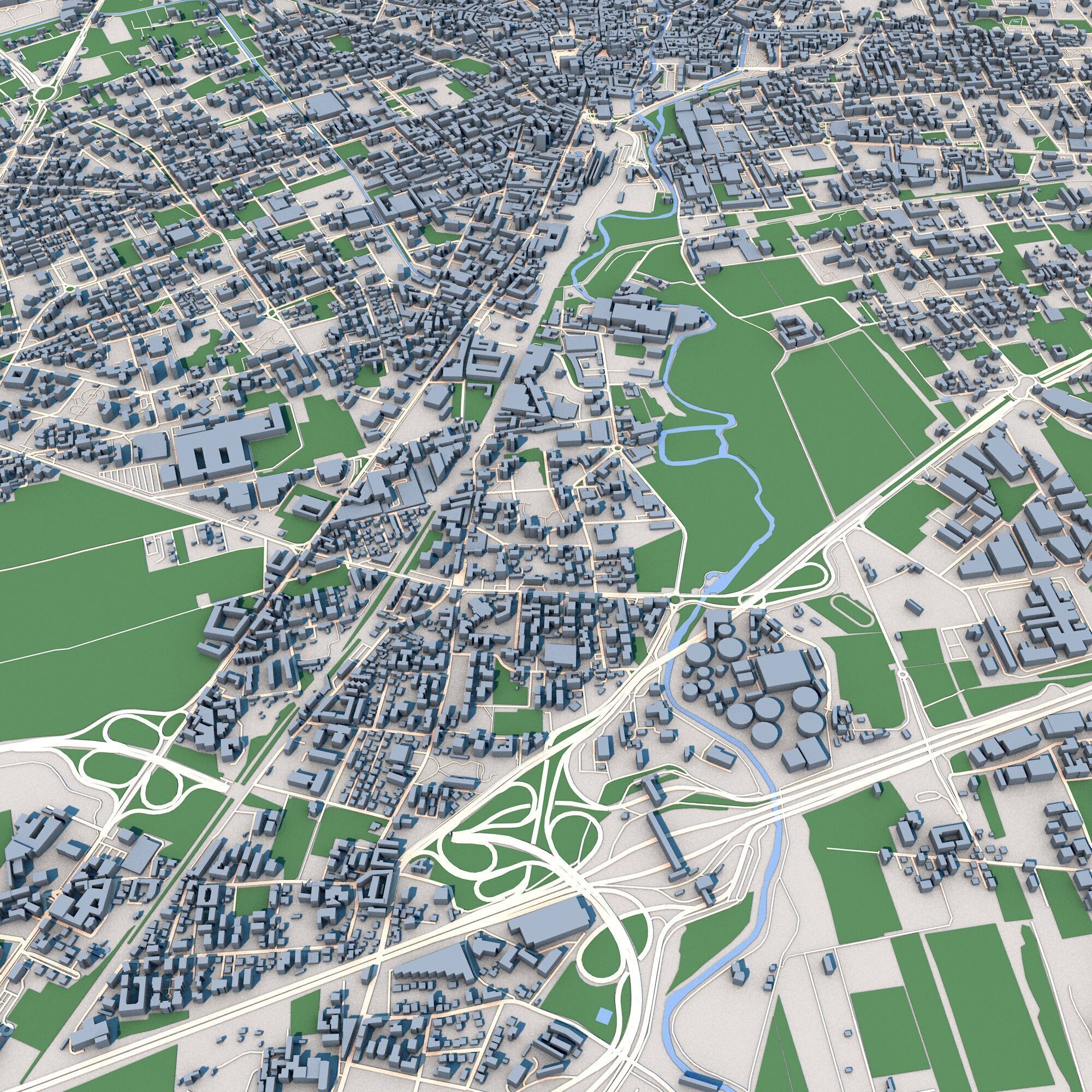 Monza City Italy 3D model_10