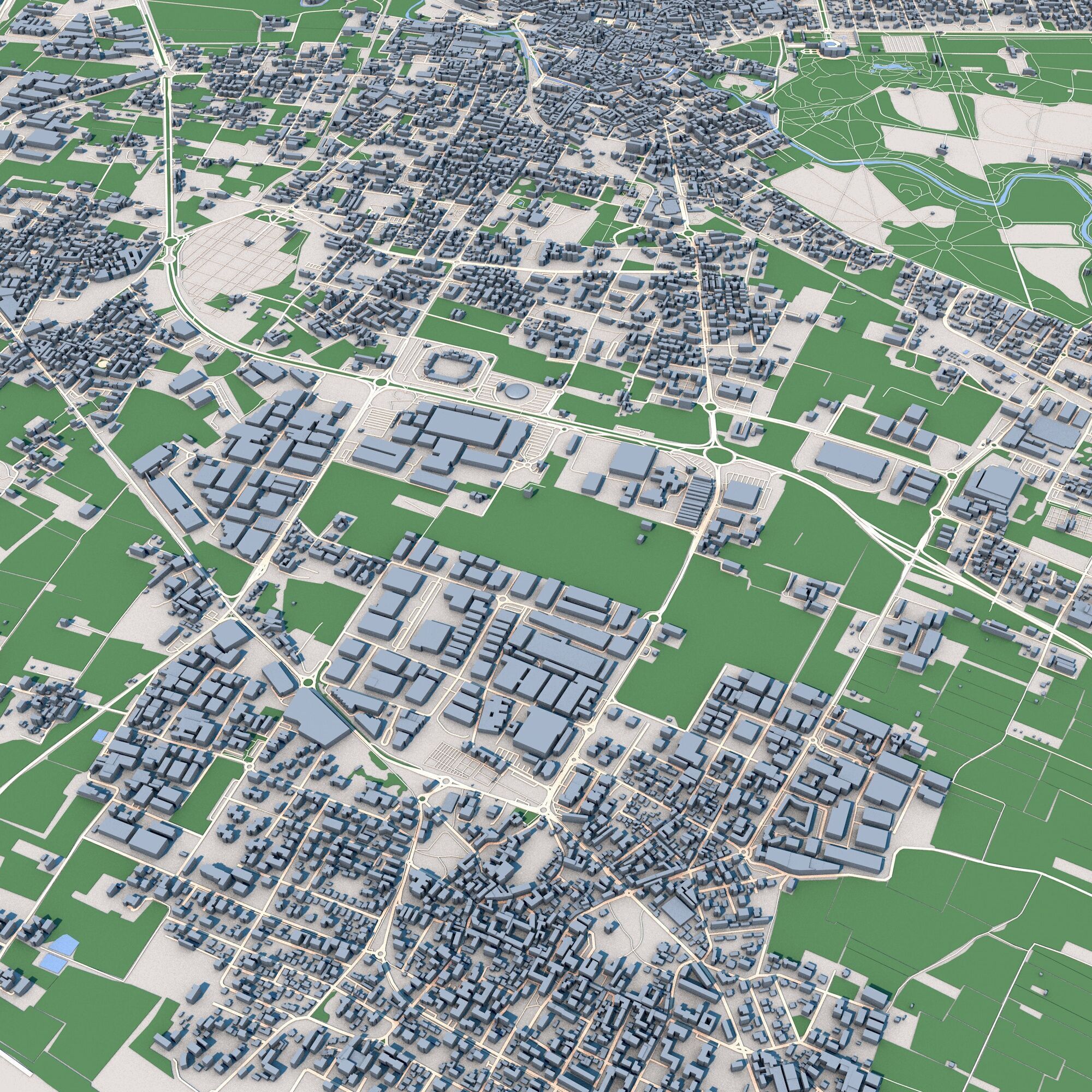 Monza City Italy 3D model_4