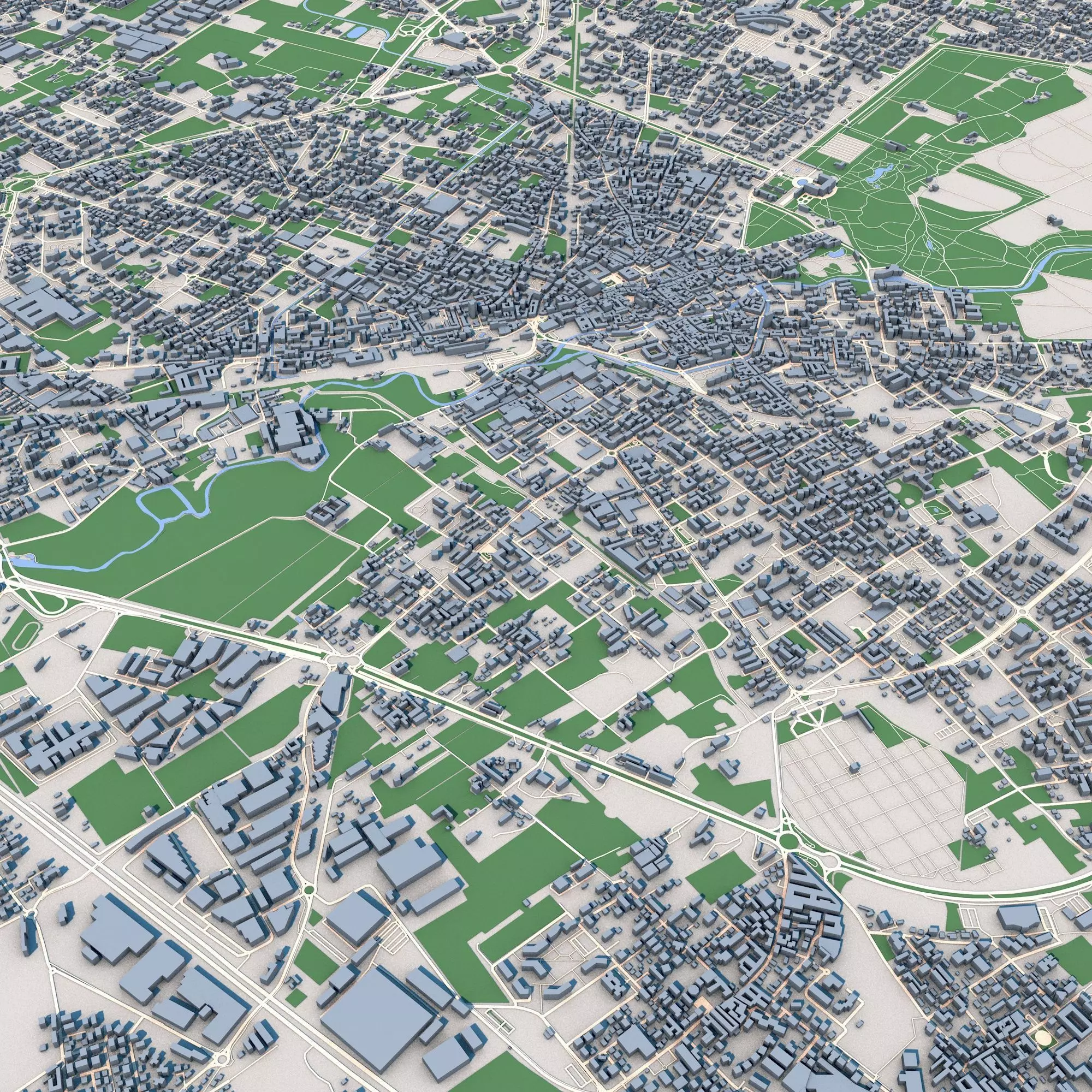 Monza City Italy 3D model_0