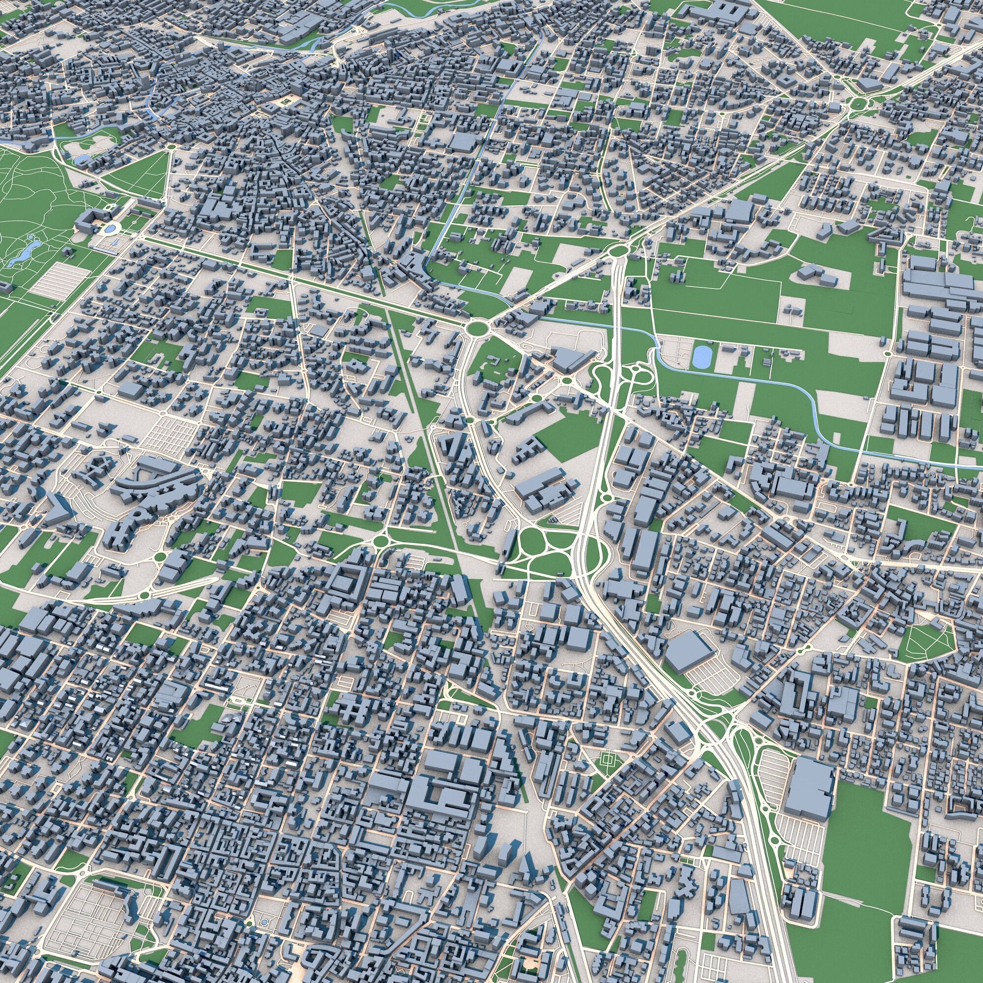 Monza City Italy 3D model_7