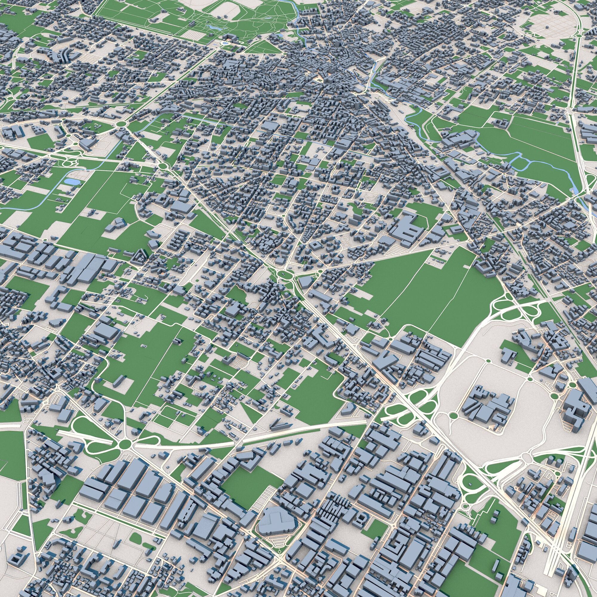 Monza City Italy 3D model_9