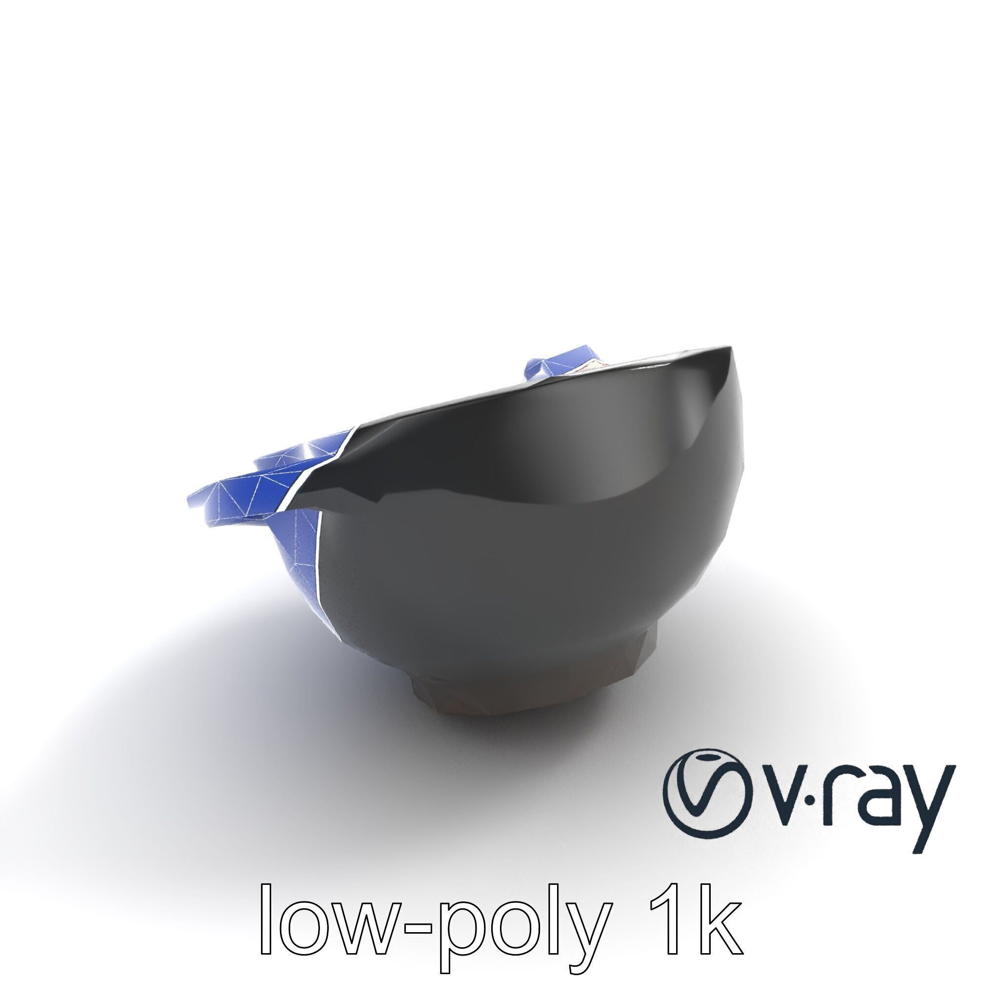 Sukiyaki Cast Iron Pot with Authentic Japanese Ingredients mo... Low-poly 3D model_15