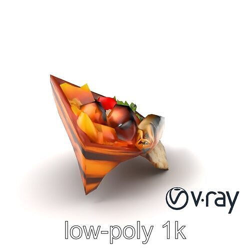 Japanese Bento Box Food Arrangement model pack Low-poly 3D model 5