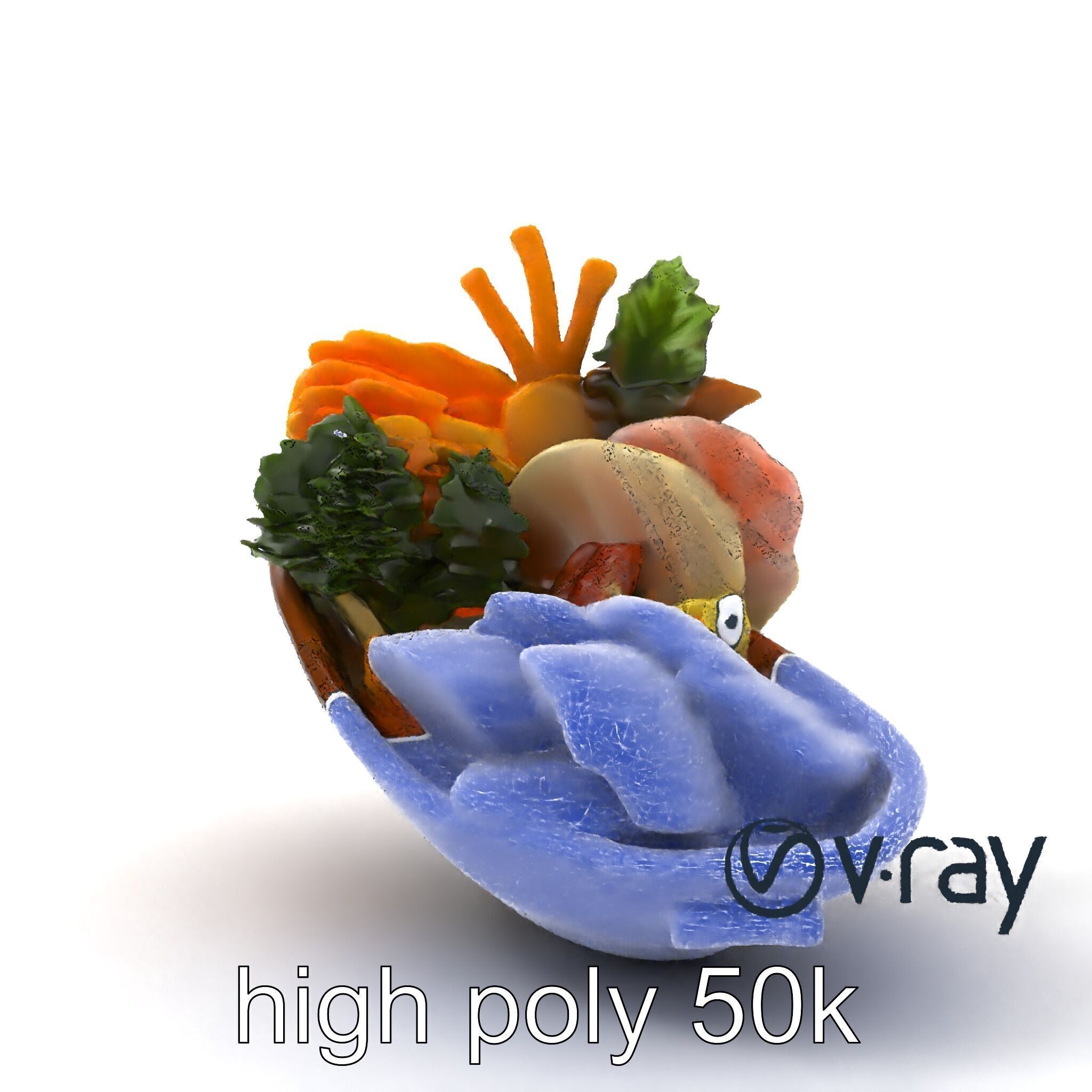 Elegant Kaiseki Dish Model Pack Low-poly 3D model_27