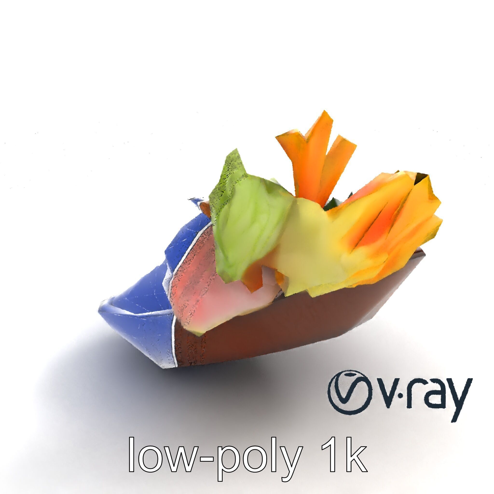 Elegant Kaiseki Dish Model Pack Low-poly 3D model_14