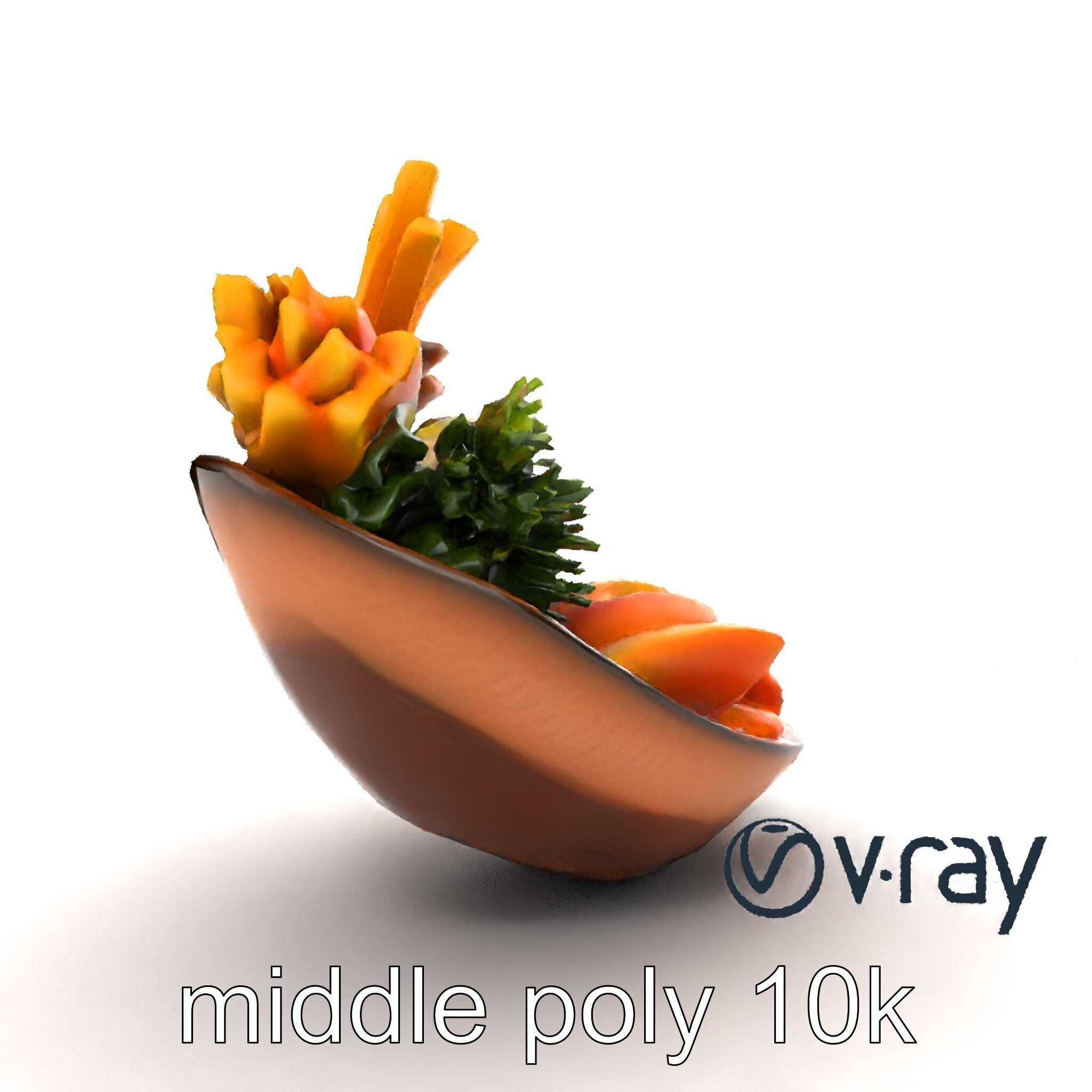 Elegant Kaiseki Dish Model Pack Low-poly 3D model_12
