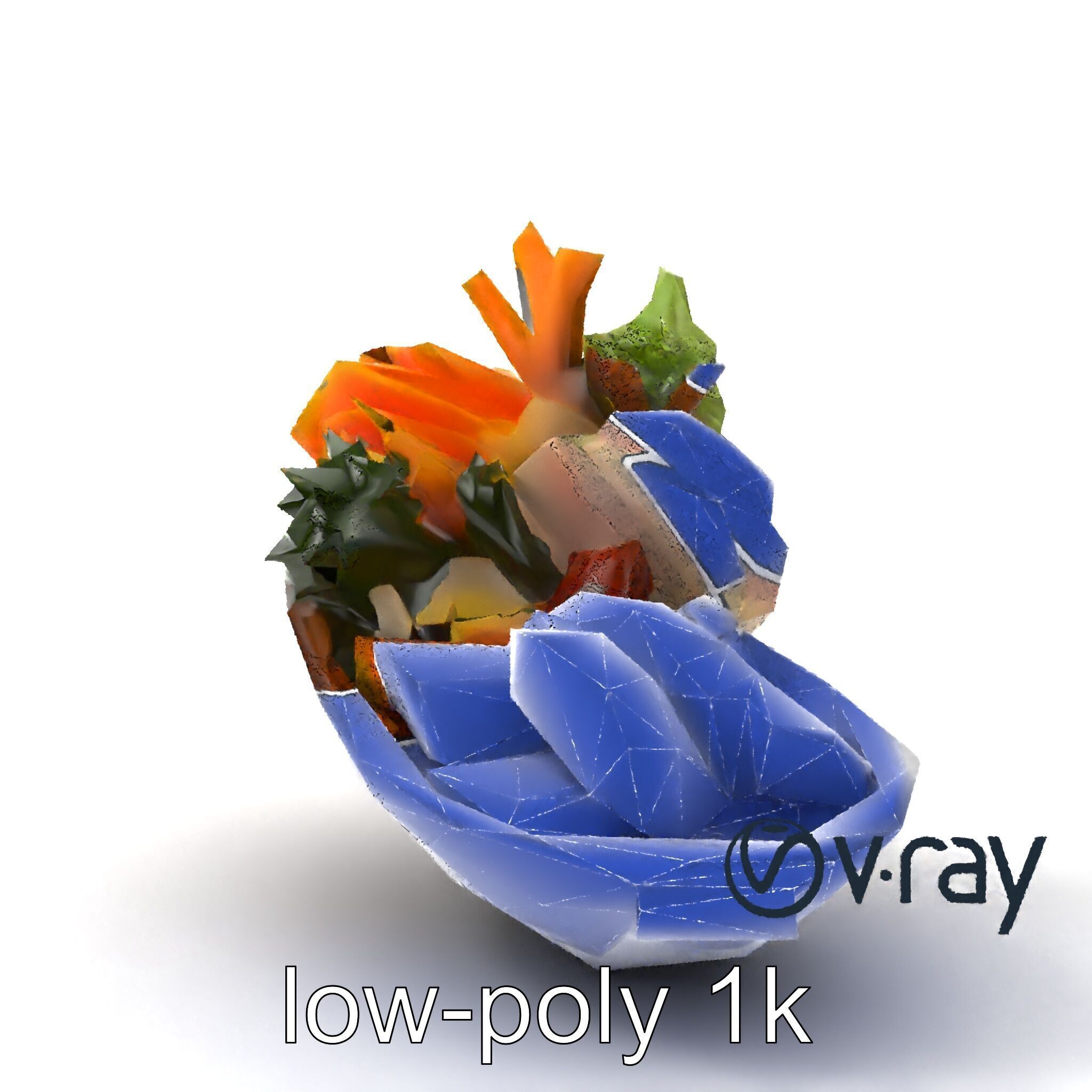 Elegant Kaiseki Dish Model Pack Low-poly 3D model_11