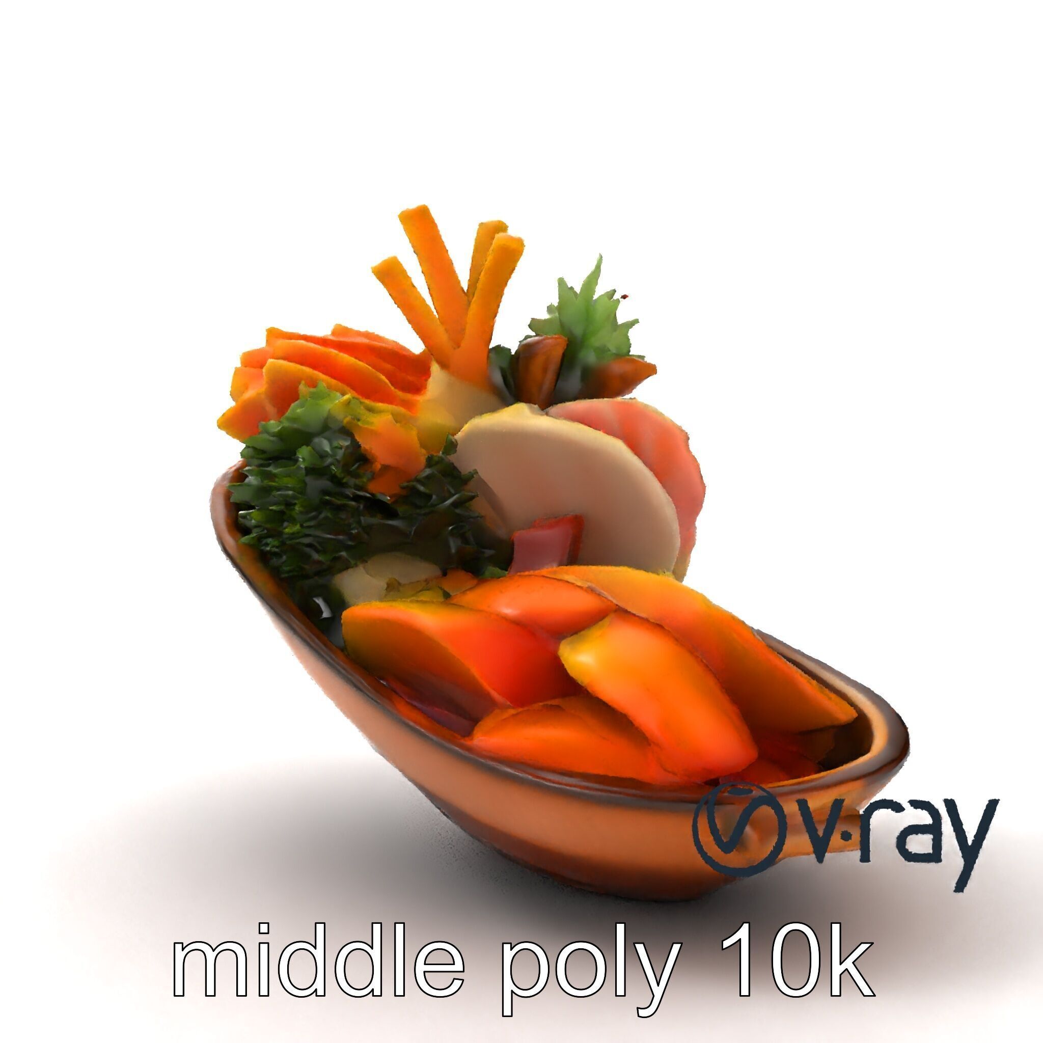Elegant Kaiseki Dish Model Pack Low-poly 3D model_25