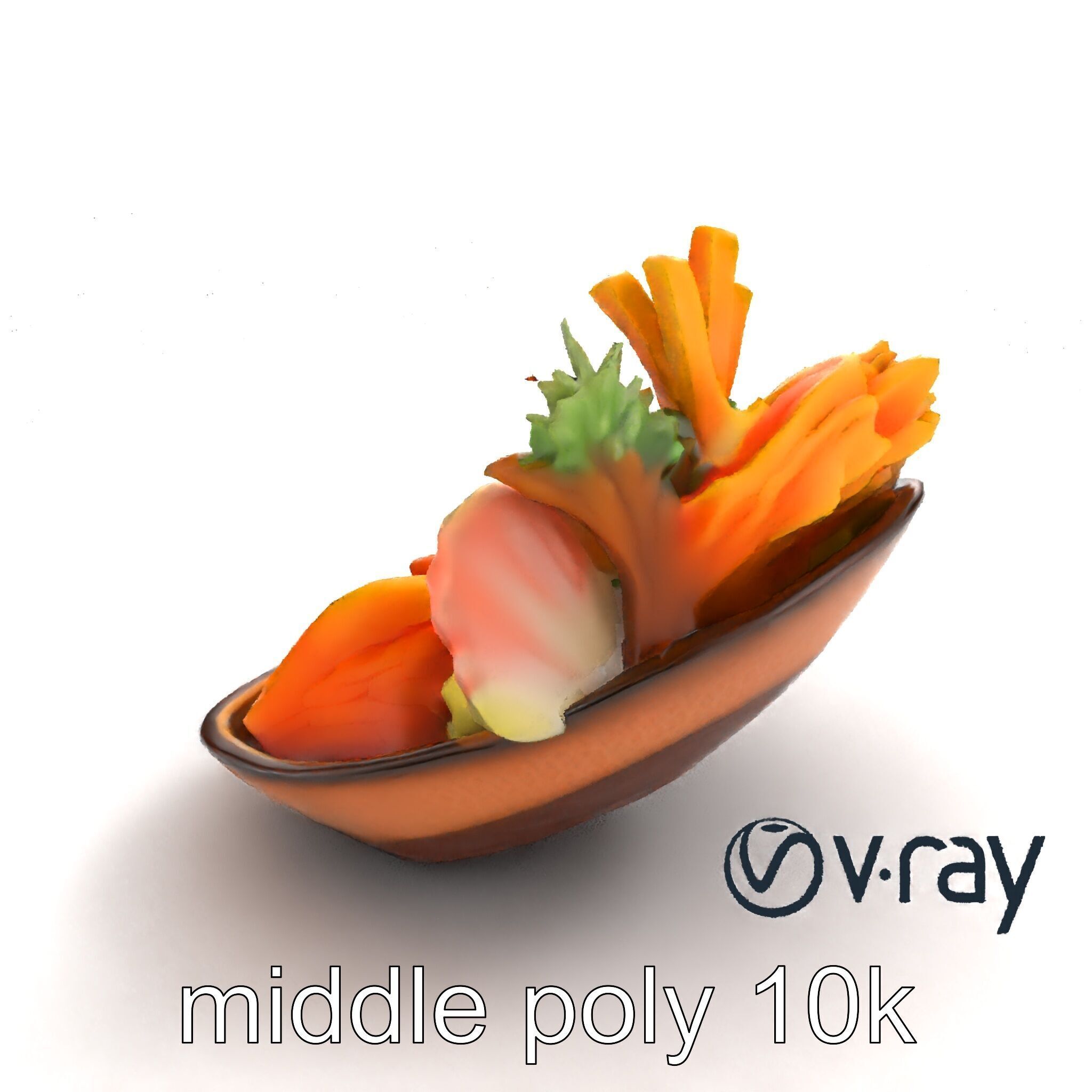 Elegant Kaiseki Dish Model Pack Low-poly 3D model_7
