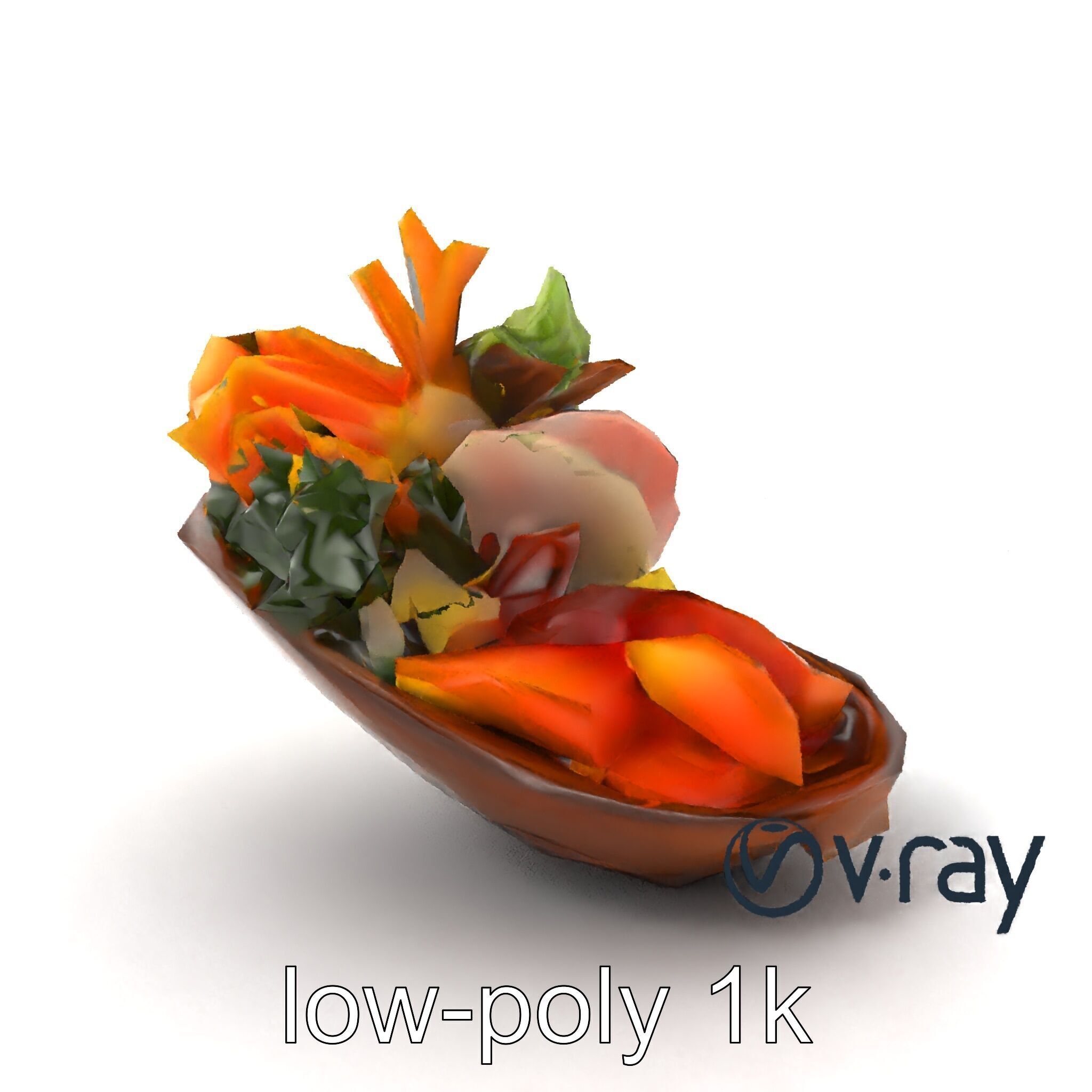 Elegant Kaiseki Dish Model Pack Low-poly 3D model_4