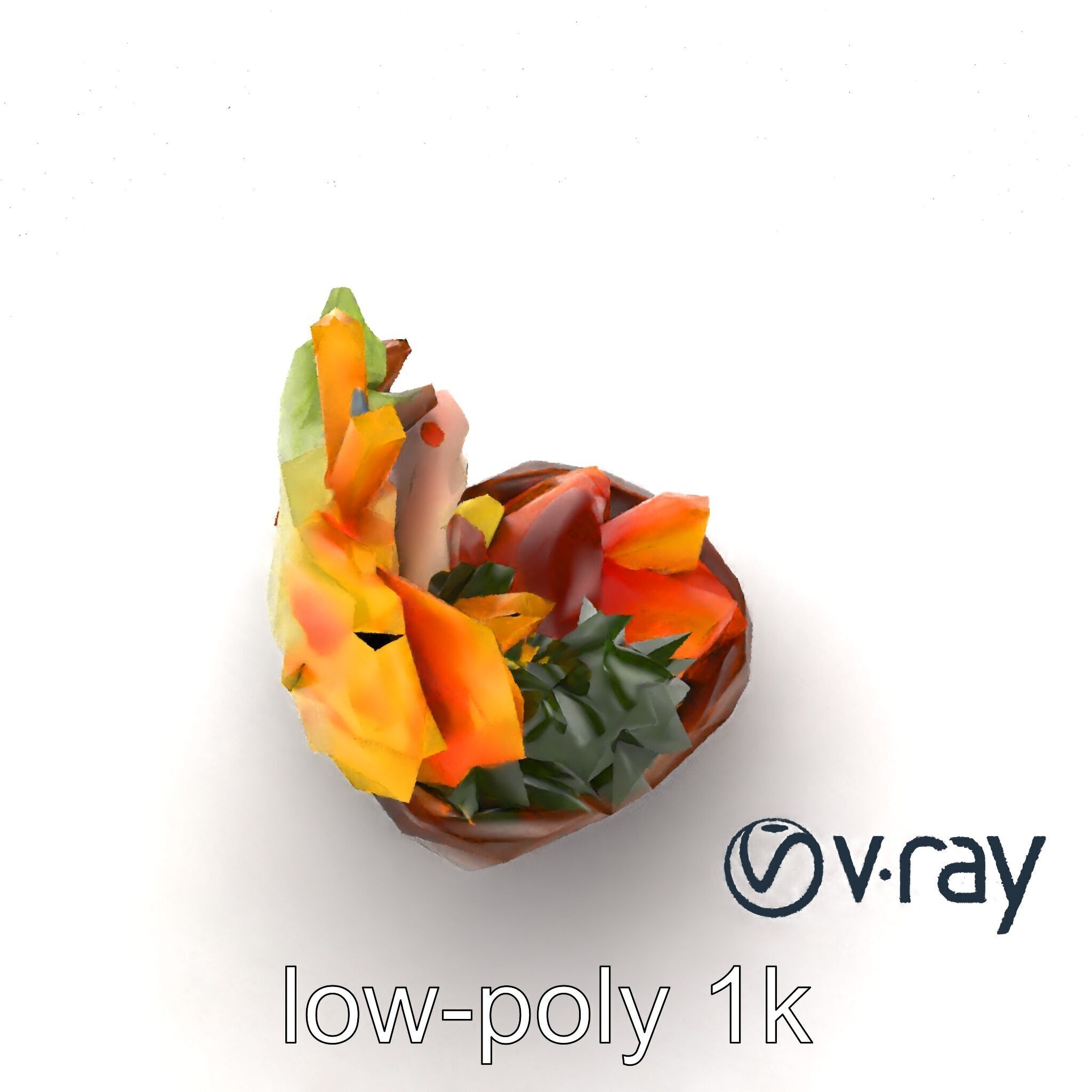 Elegant Kaiseki Dish Model Pack Low-poly 3D model_16