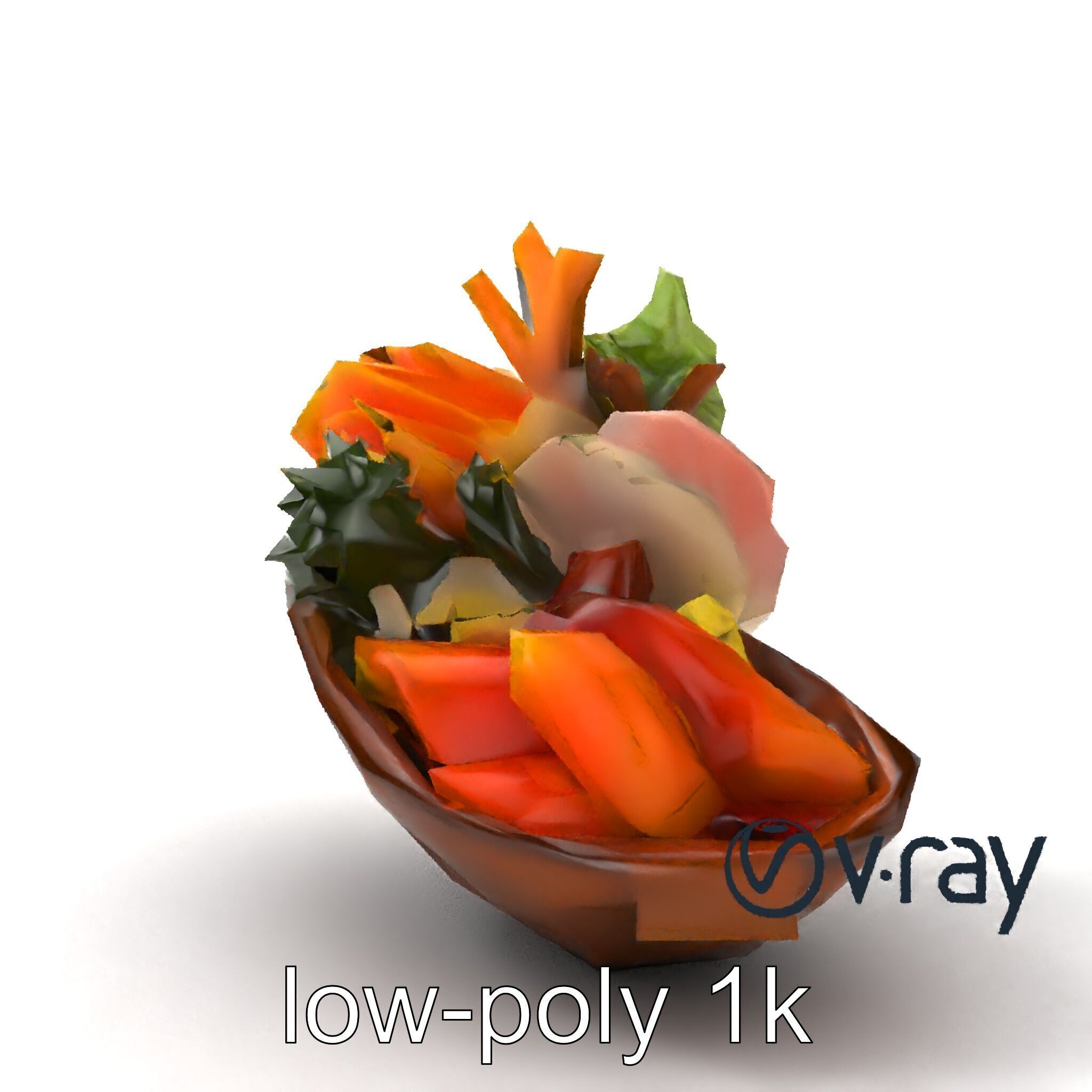 Elegant Kaiseki Dish Model Pack Low-poly 3D model_29