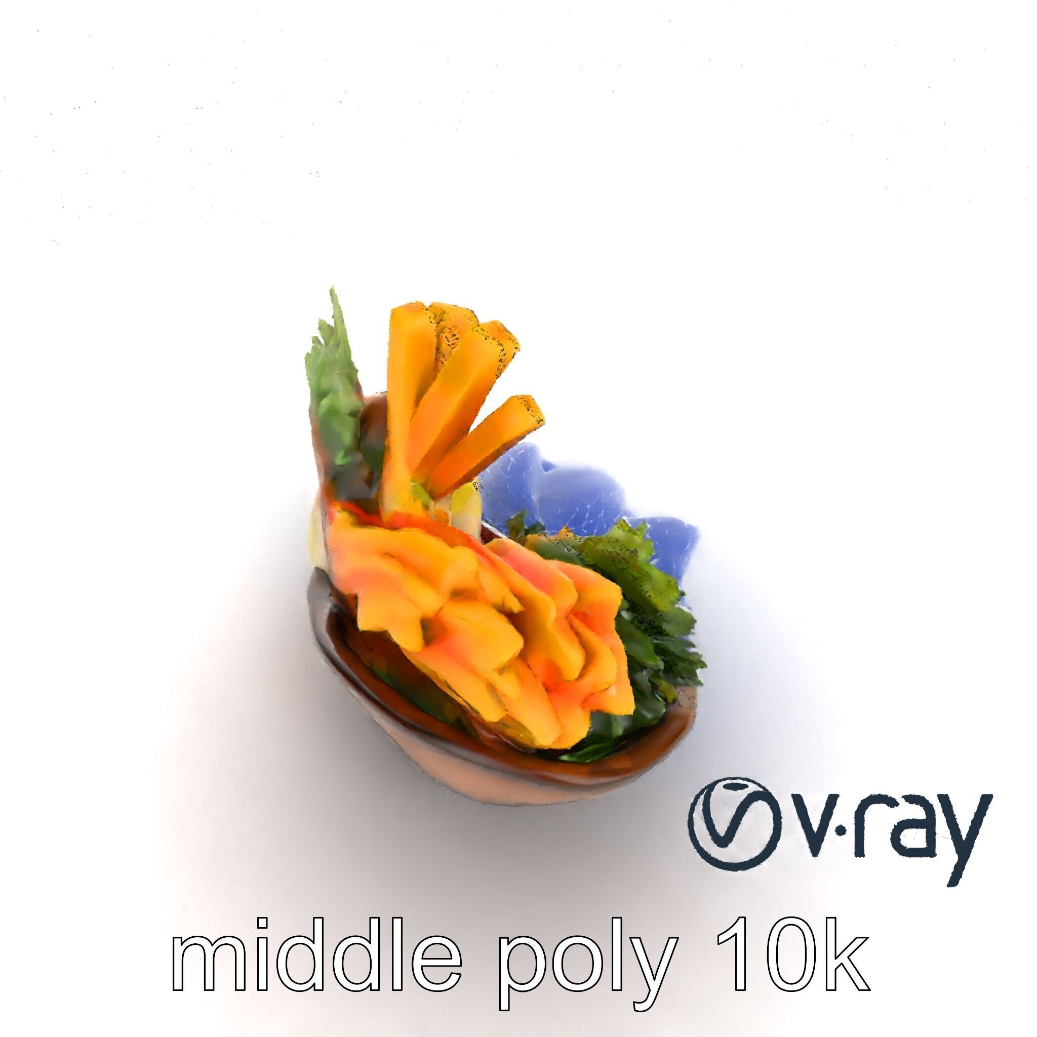 Elegant Kaiseki Dish Model Pack Low-poly 3D model_24