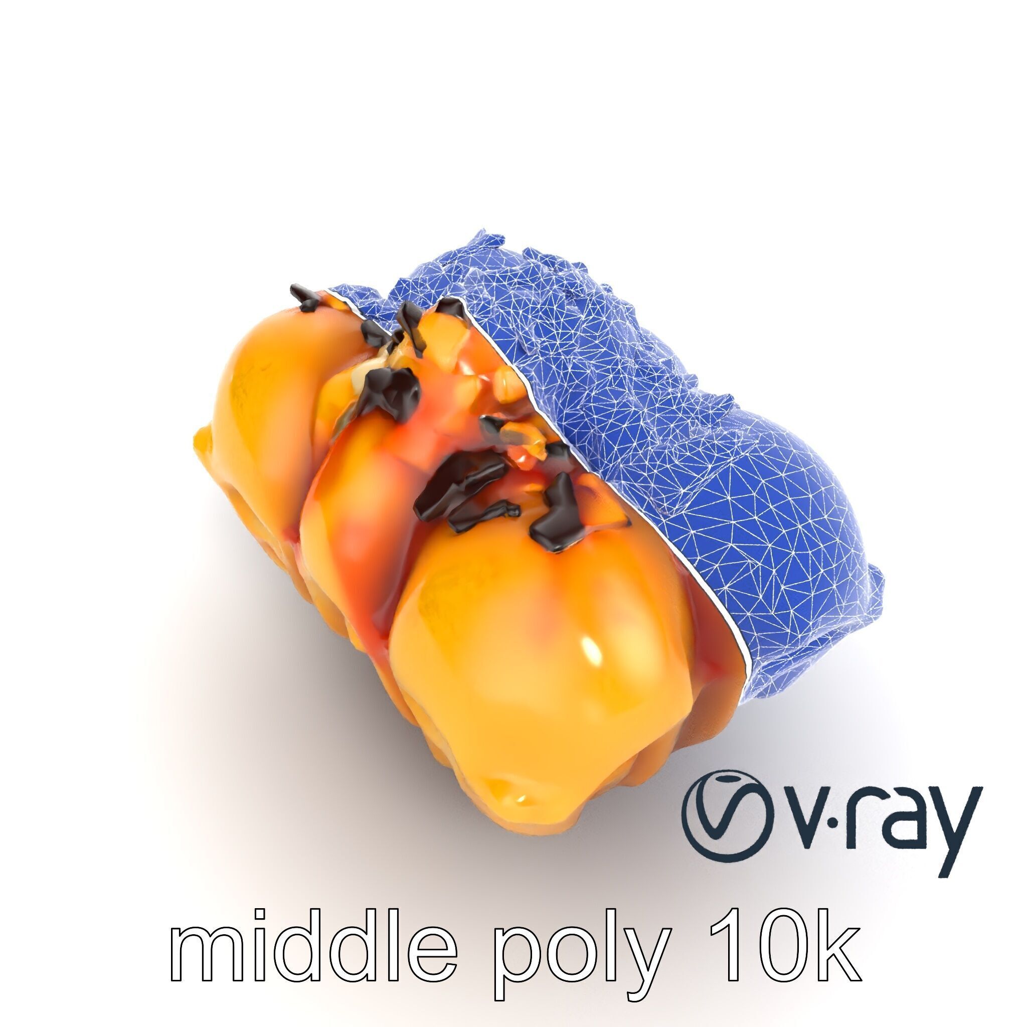 Takoyaki Deluxe Plate Model Pack Low-poly 3D model_25