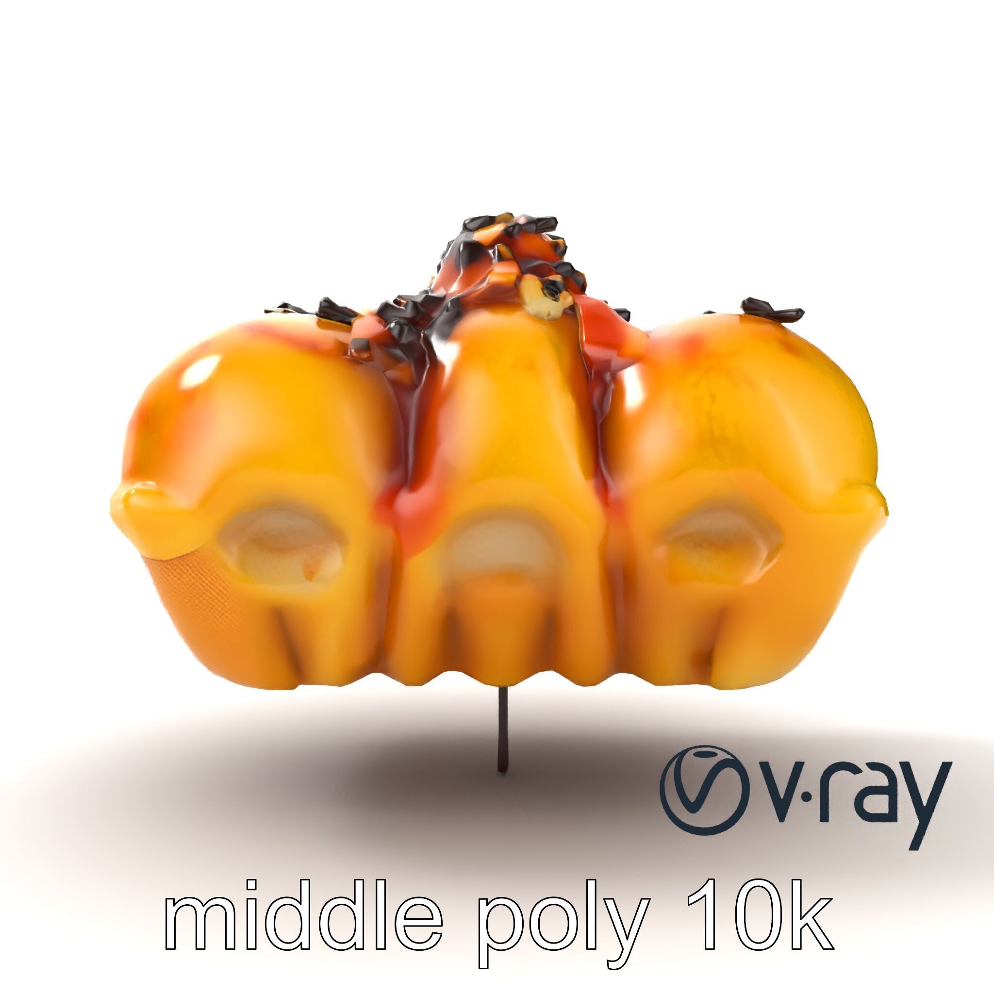 Takoyaki Deluxe Plate Model Pack Low-poly 3D model_20