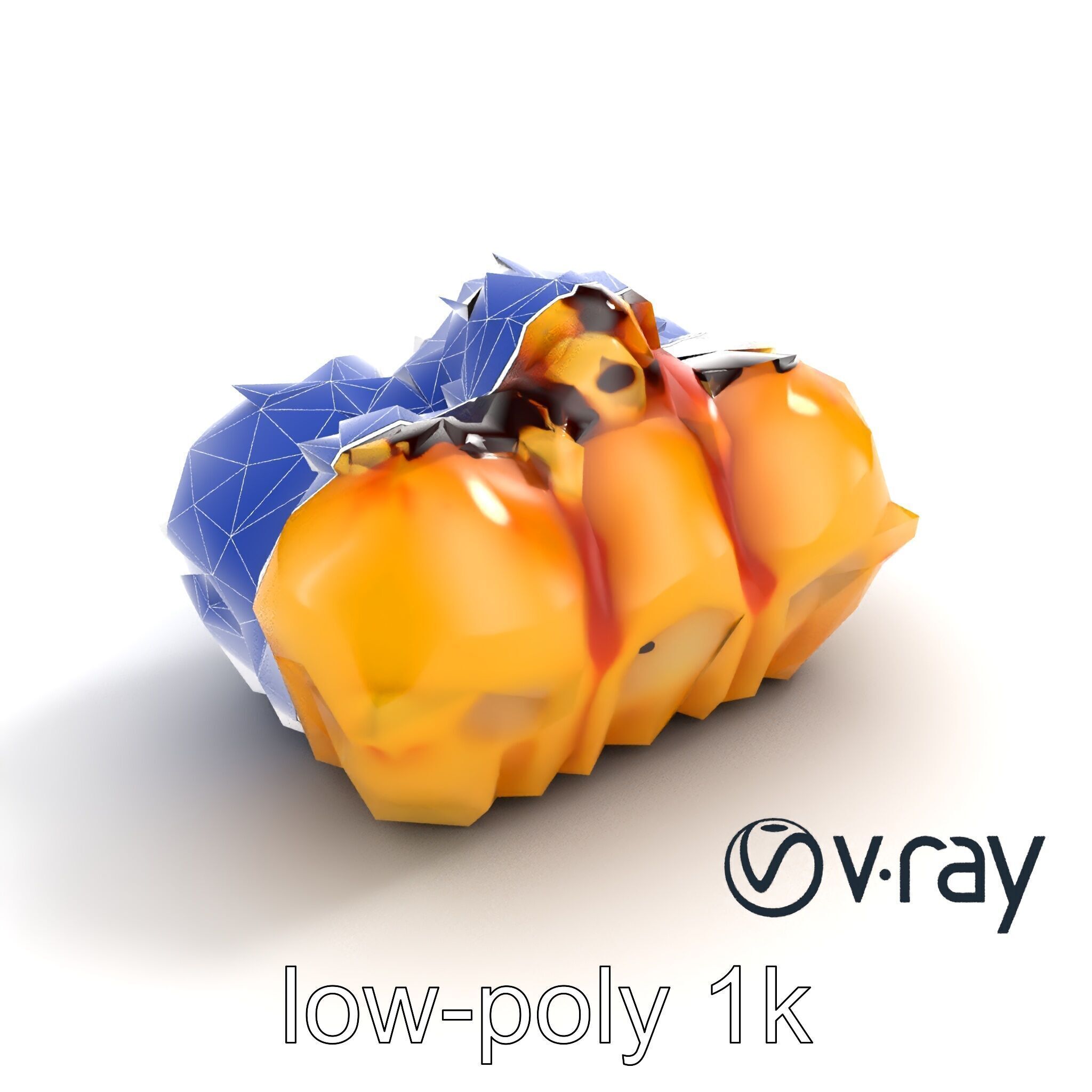 Takoyaki Deluxe Plate Model Pack Low-poly 3D model_12