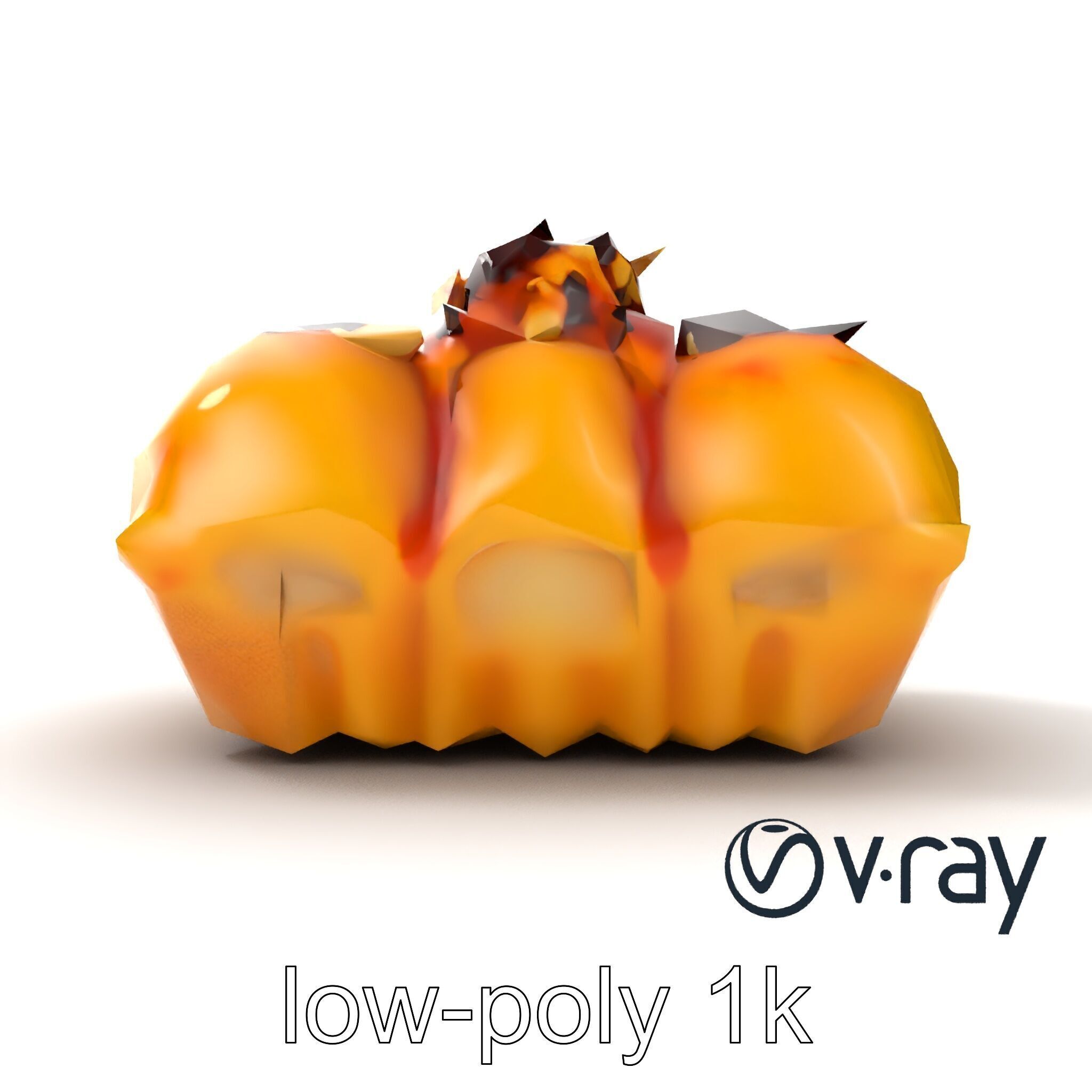 Takoyaki Deluxe Plate Model Pack Low-poly 3D model_30