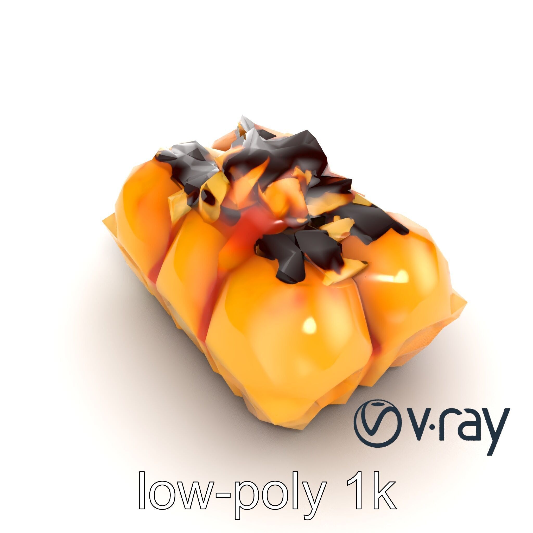 Takoyaki Deluxe Plate Model Pack Low-poly 3D model_14