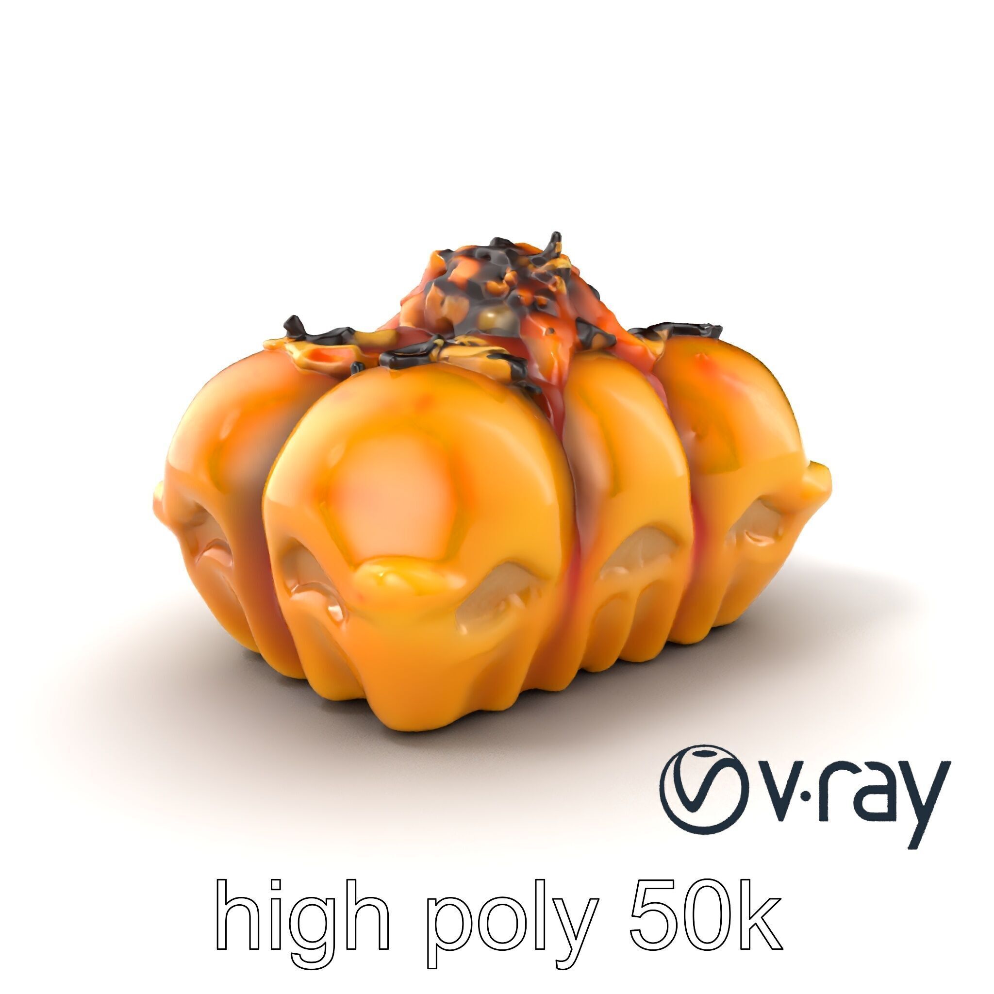 Takoyaki Deluxe Plate Model Pack Low-poly 3D model_2