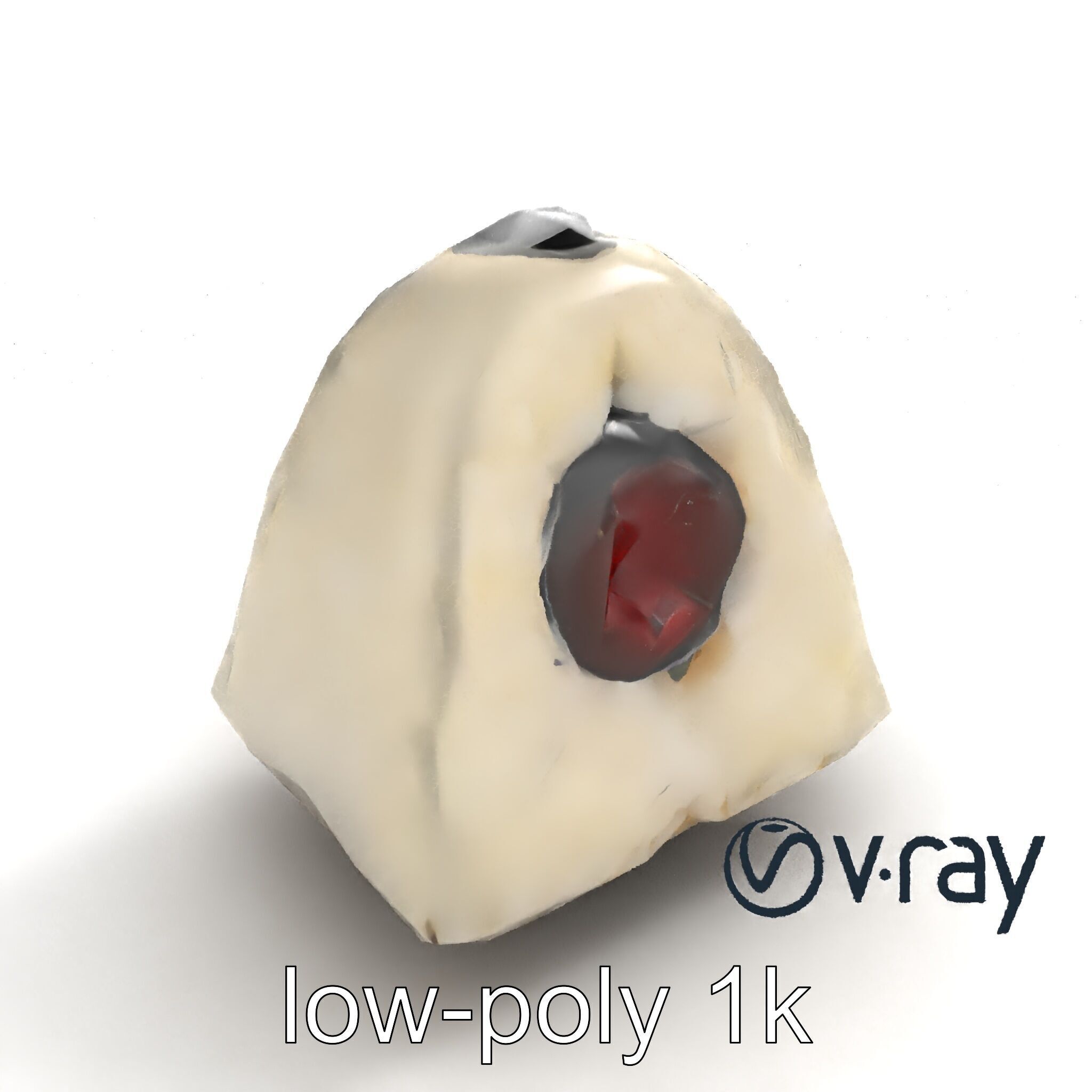 Onigiri Rice Ball Umeboshi Fill model pack Low-poly 3D model_9